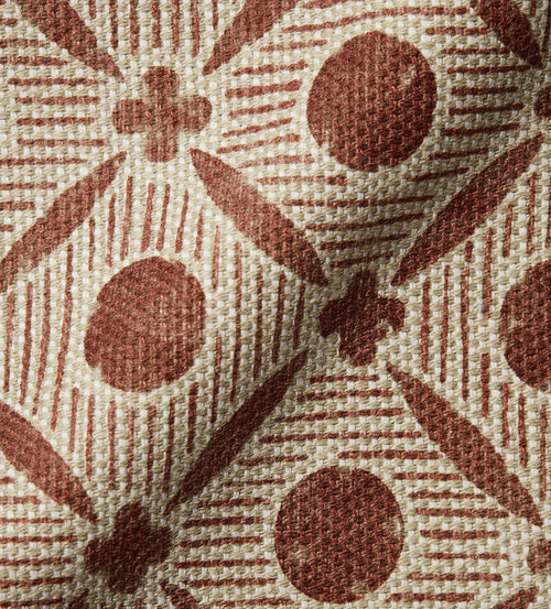 Nostell Print - Earthy Red