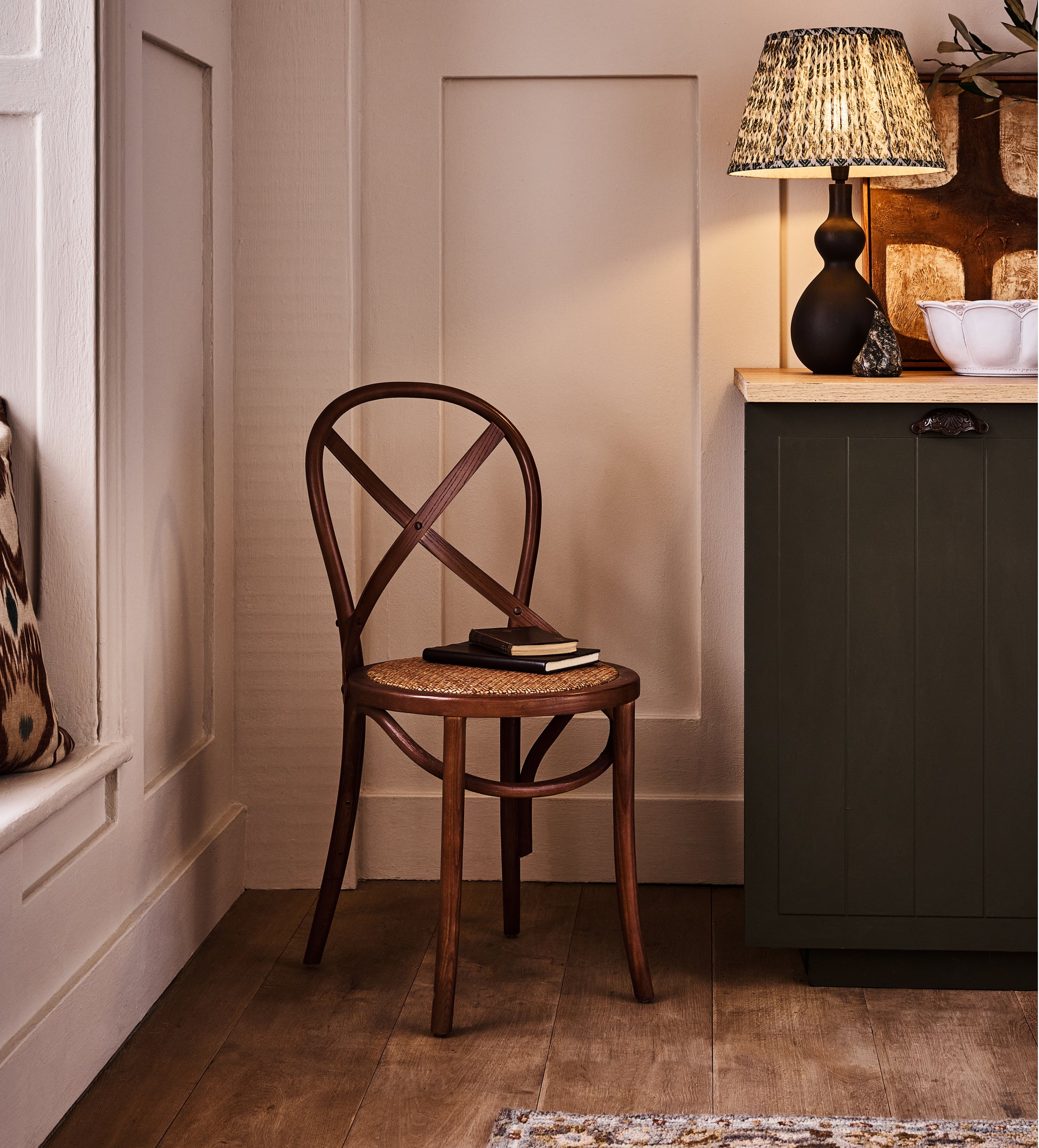 Croix Rattan Dining Chair - Burnt Oak