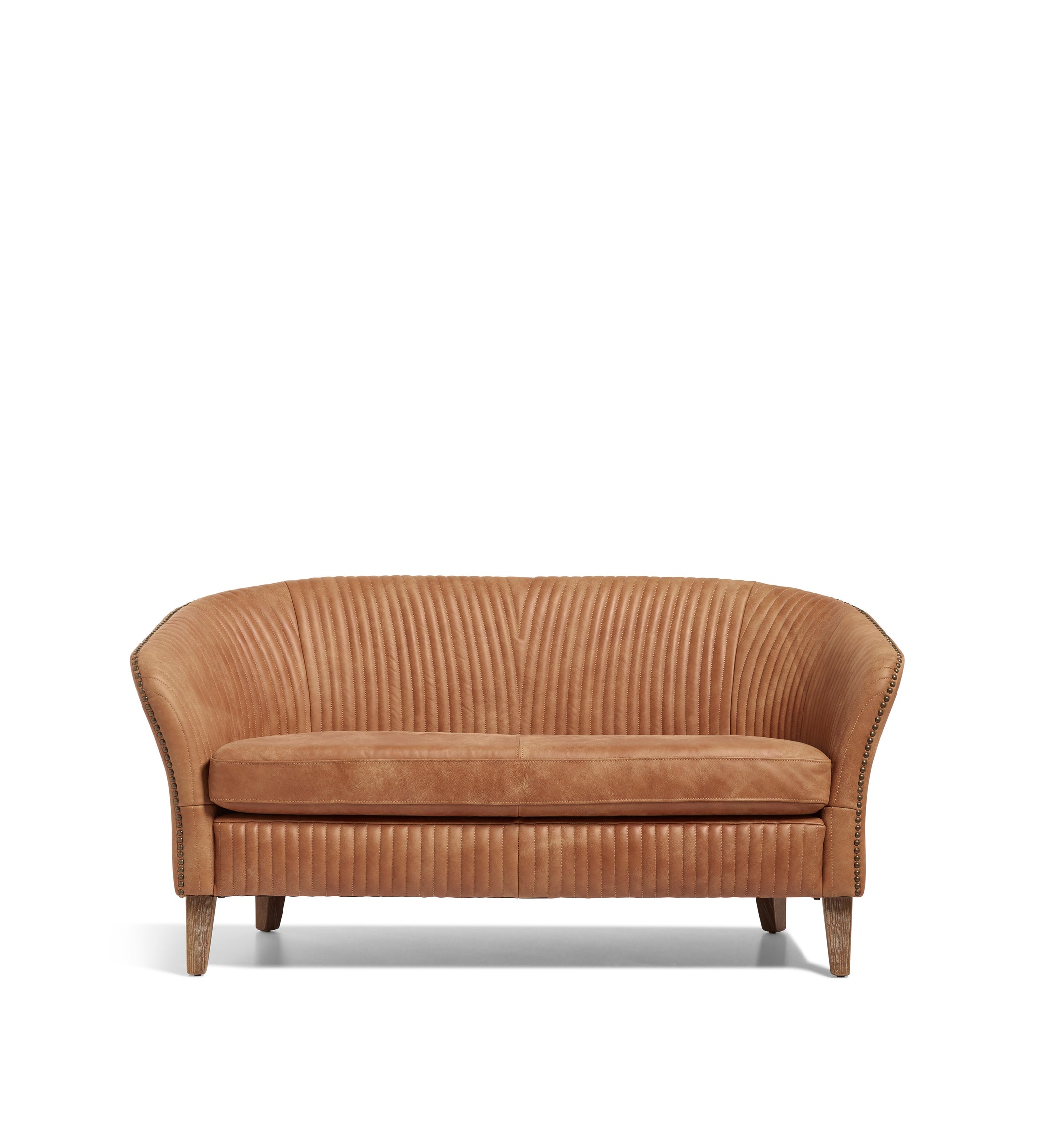 Crosby Leather 2-Seater Sofa - Hazelnut Brown