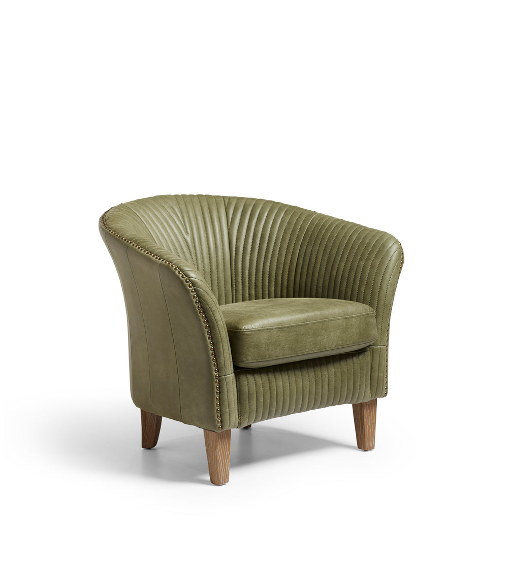 Crosby Leather Armchair - Spruce