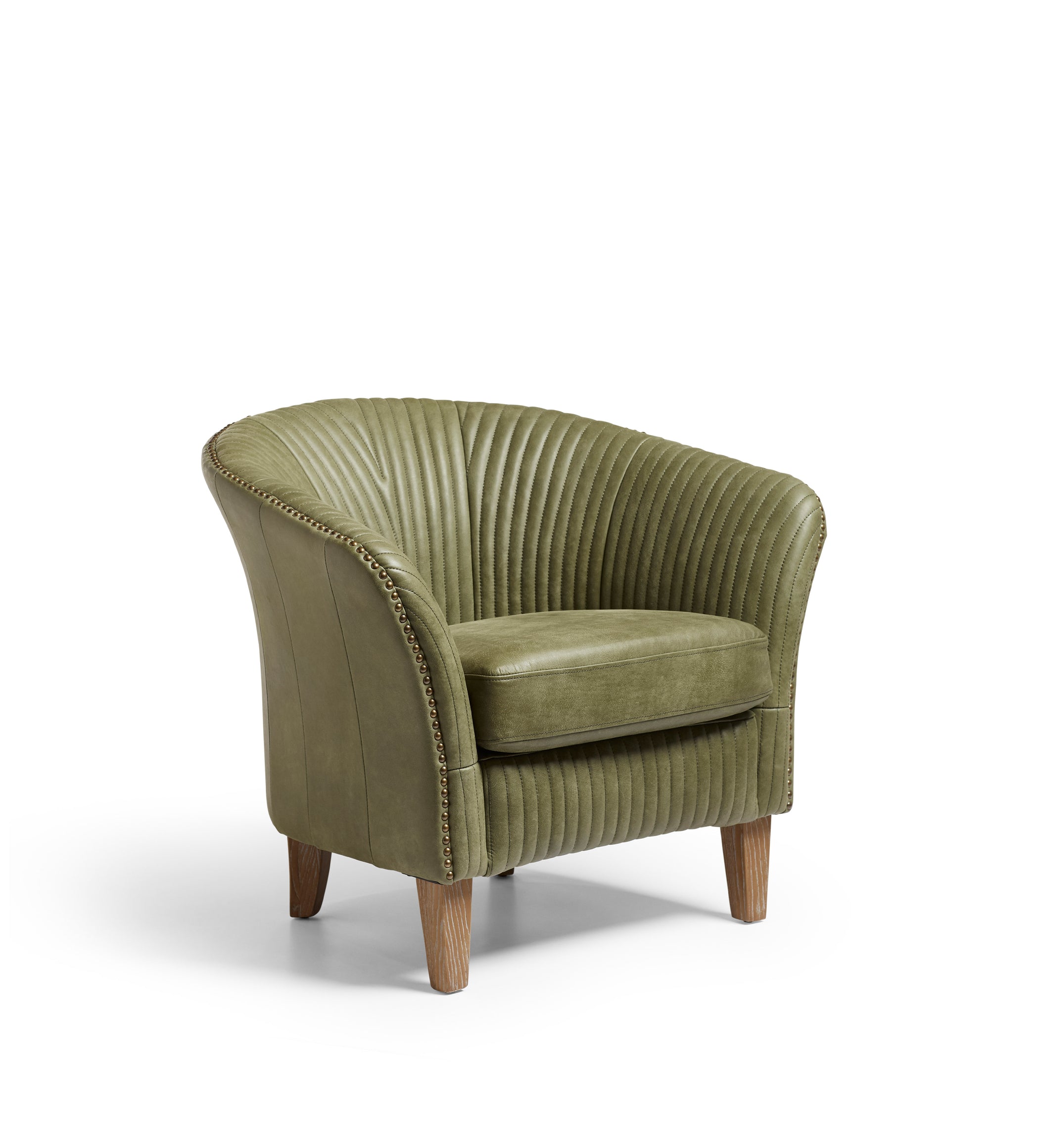 Crosby Leather Armchair - Spruce