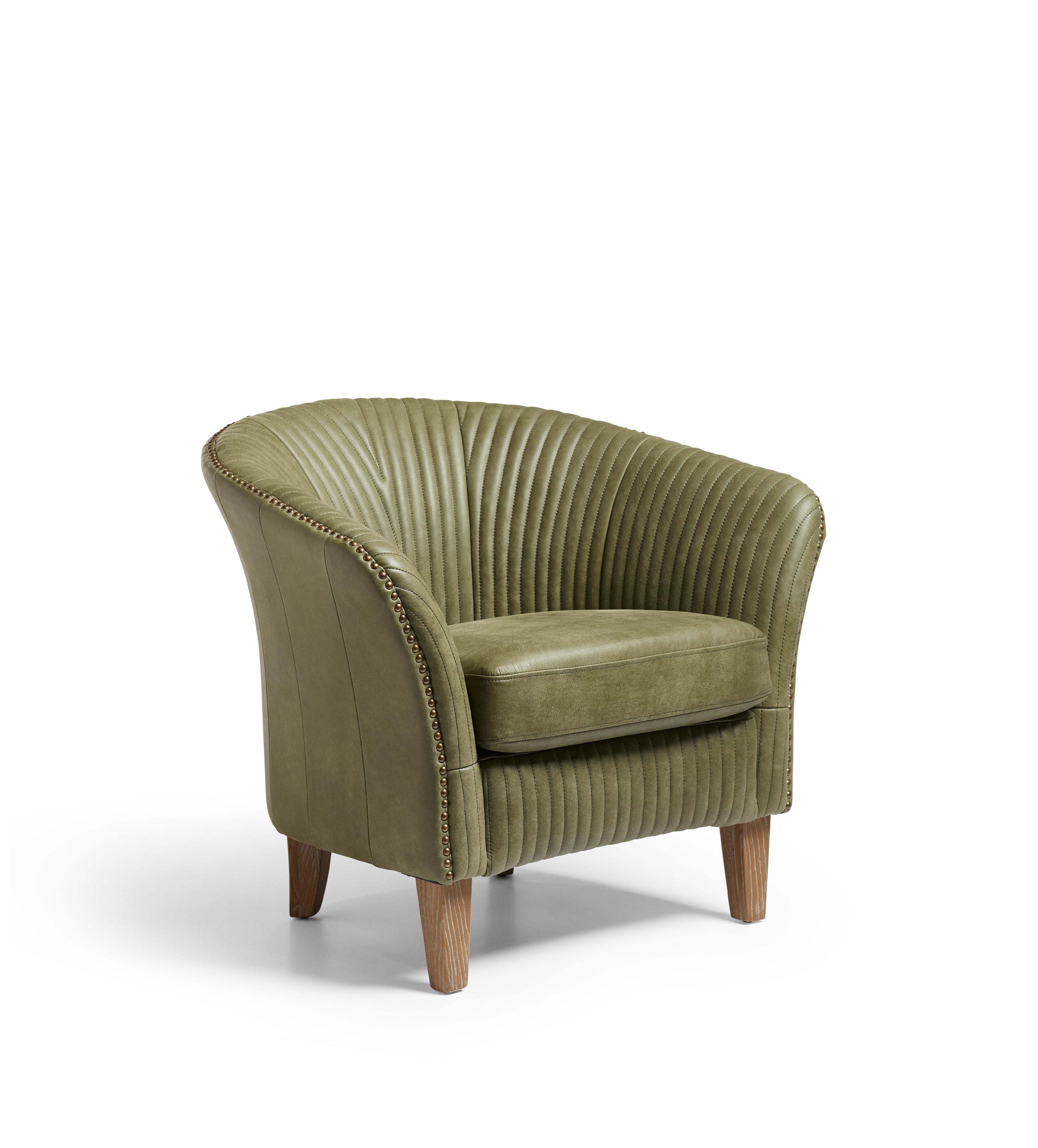 Crosby Leather Armchair - Spruce