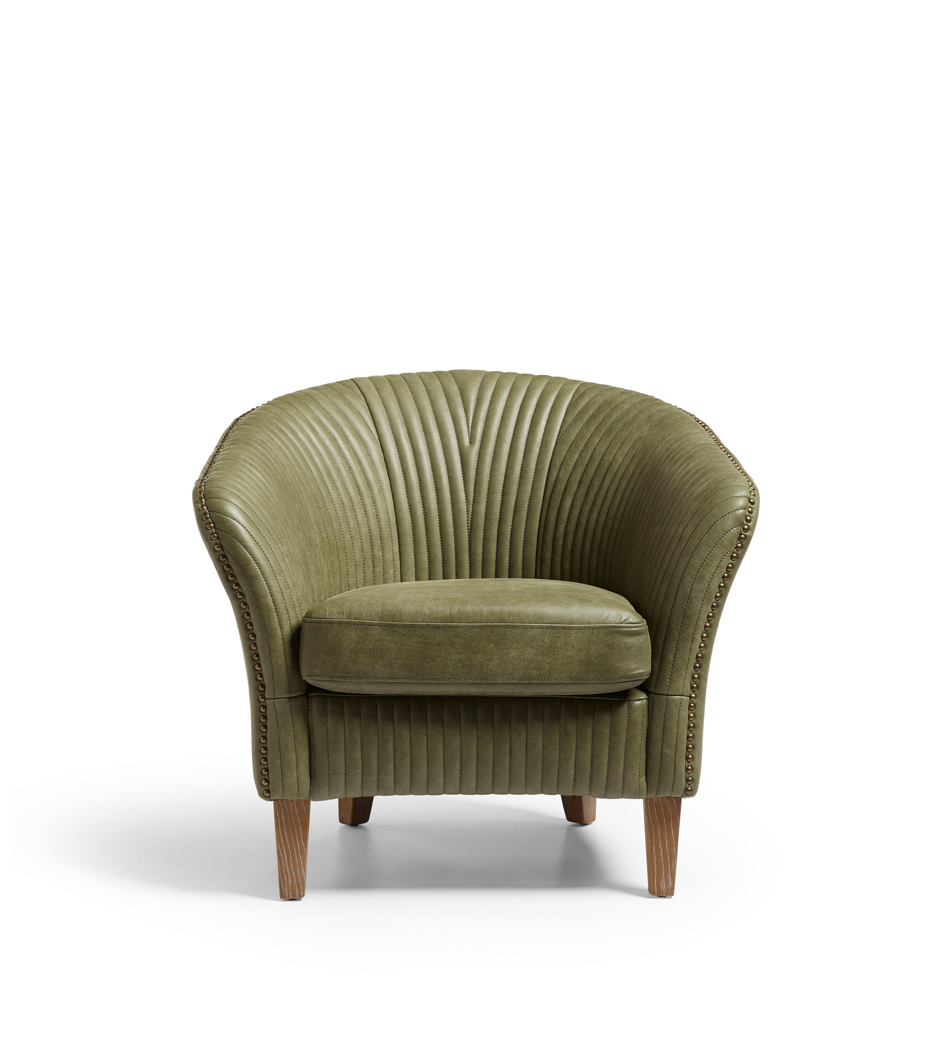 Crosby Leather Armchair - Spruce