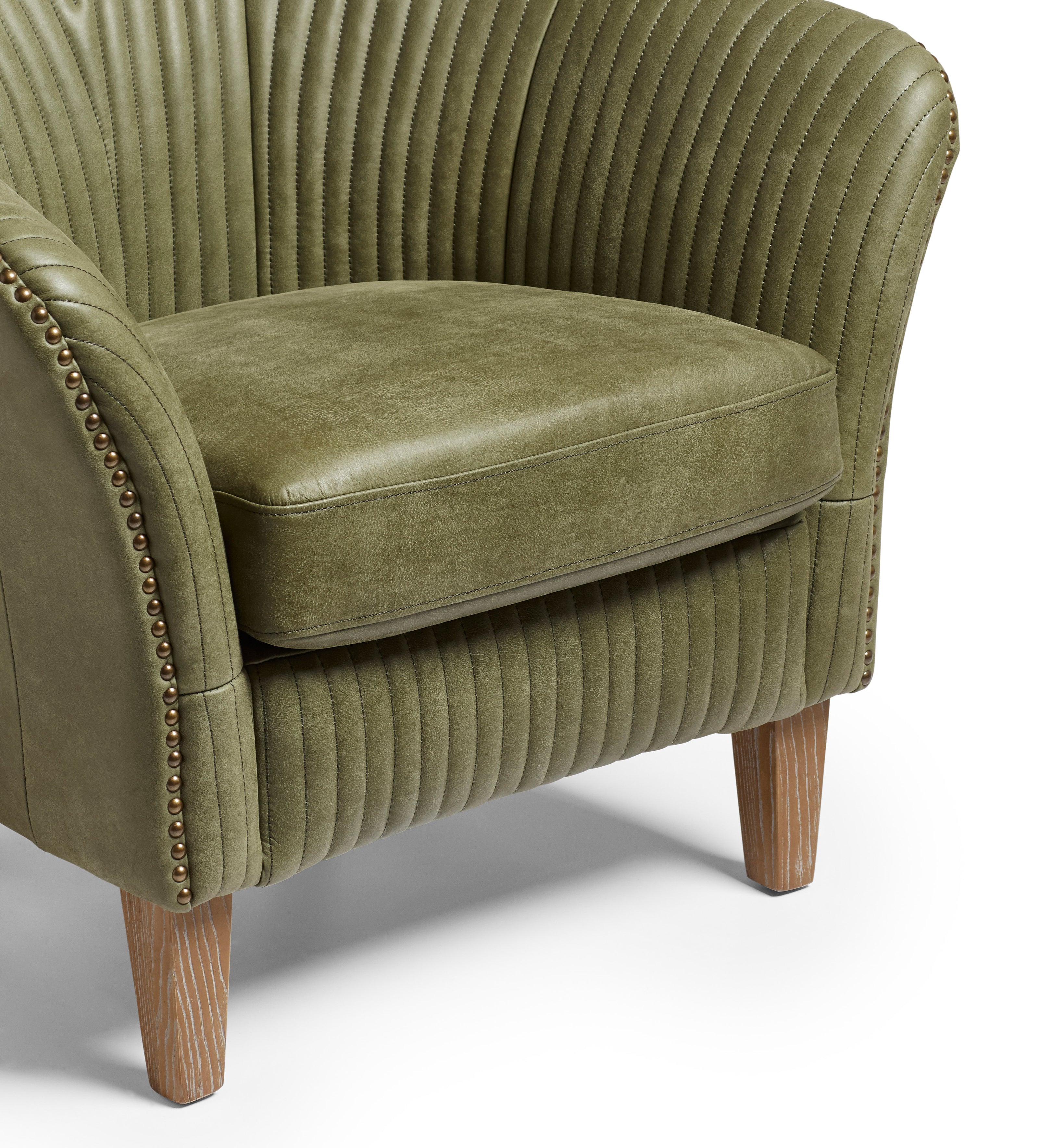 Crosby Leather Armchair - Spruce