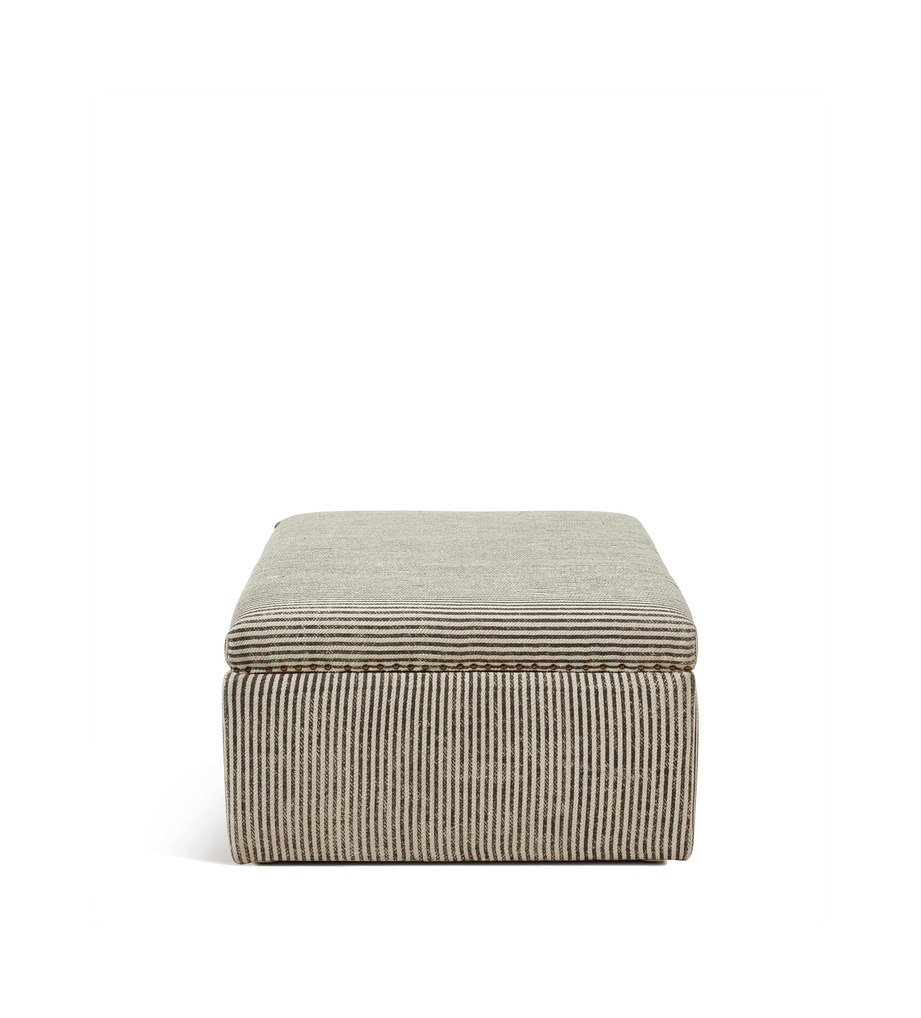 Crusoe Upholstered Ottoman - Charcoal