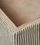Crusoe Upholstered Ottoman - Charcoal