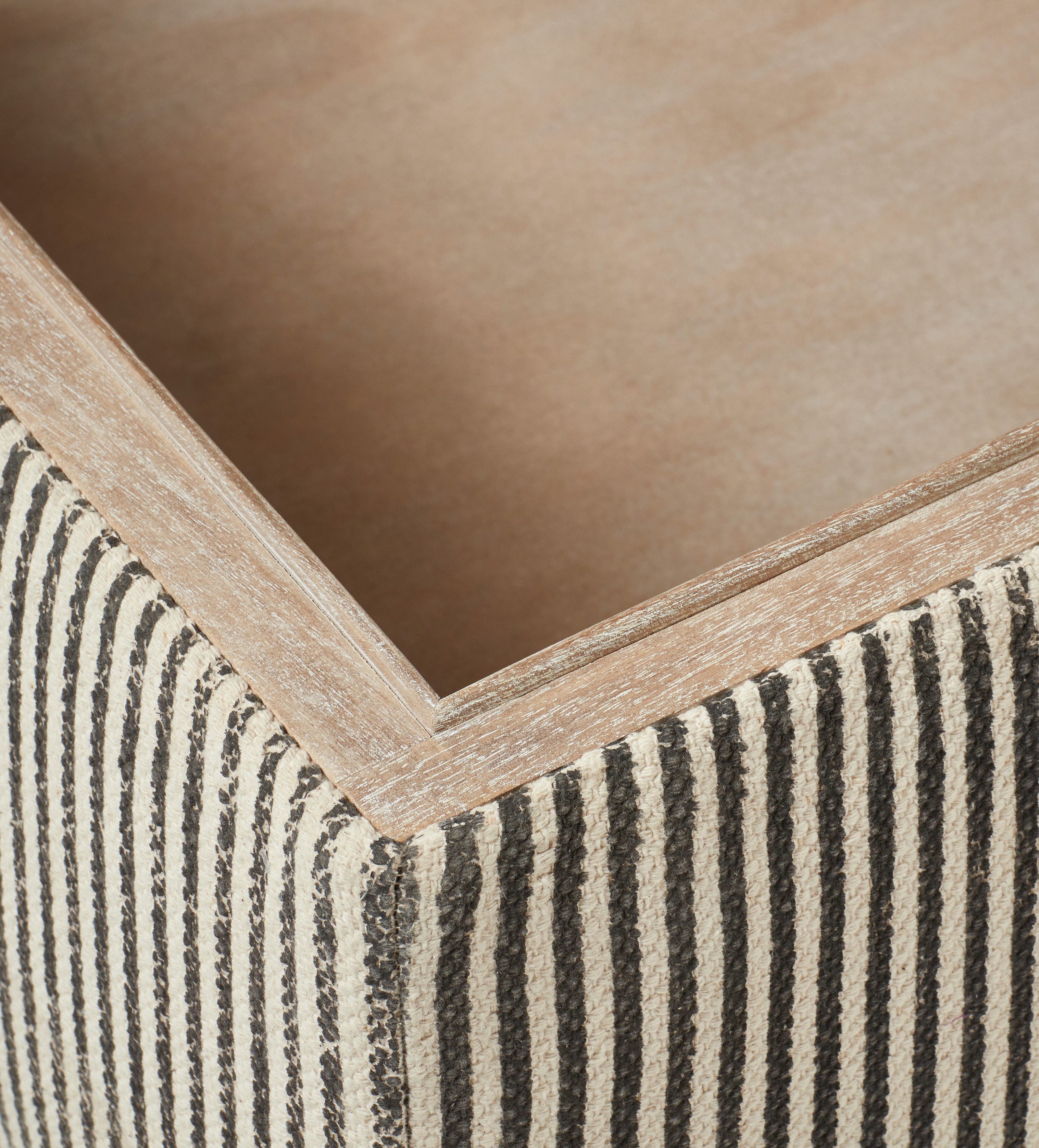 Crusoe Upholstered Ottoman - Charcoal