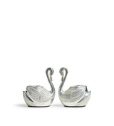 Cygne Candle Holders Pair - Silver