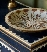 Dela Round Serving Platter - Brown