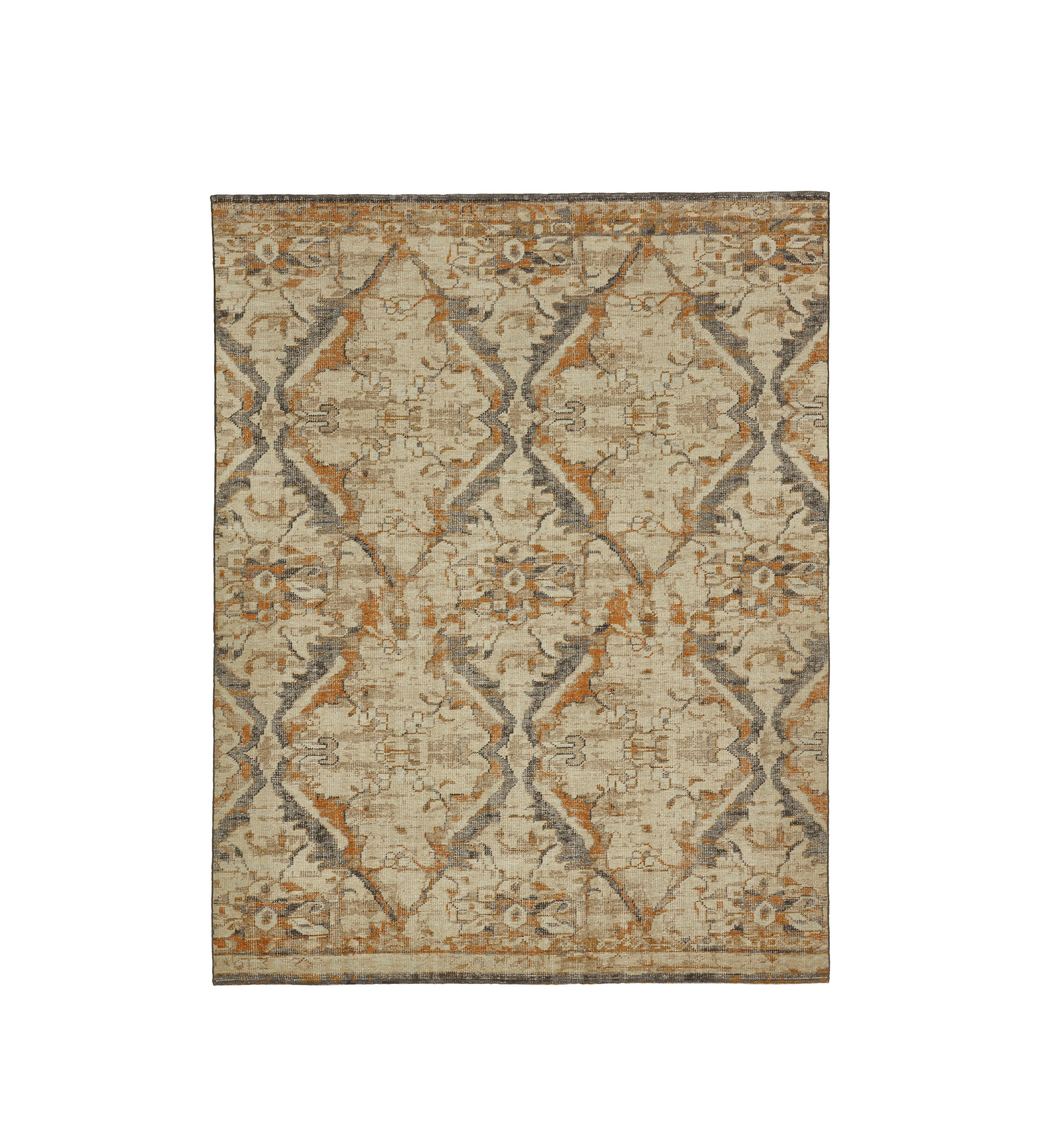 Delara Rug 244x305cm - Dirty Orange/Blue | OKA