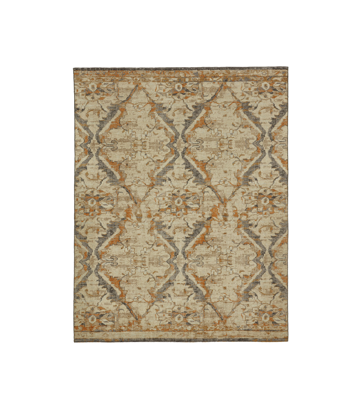Delara Rug 244x305cm - Dirty Orange/Blue | OKA