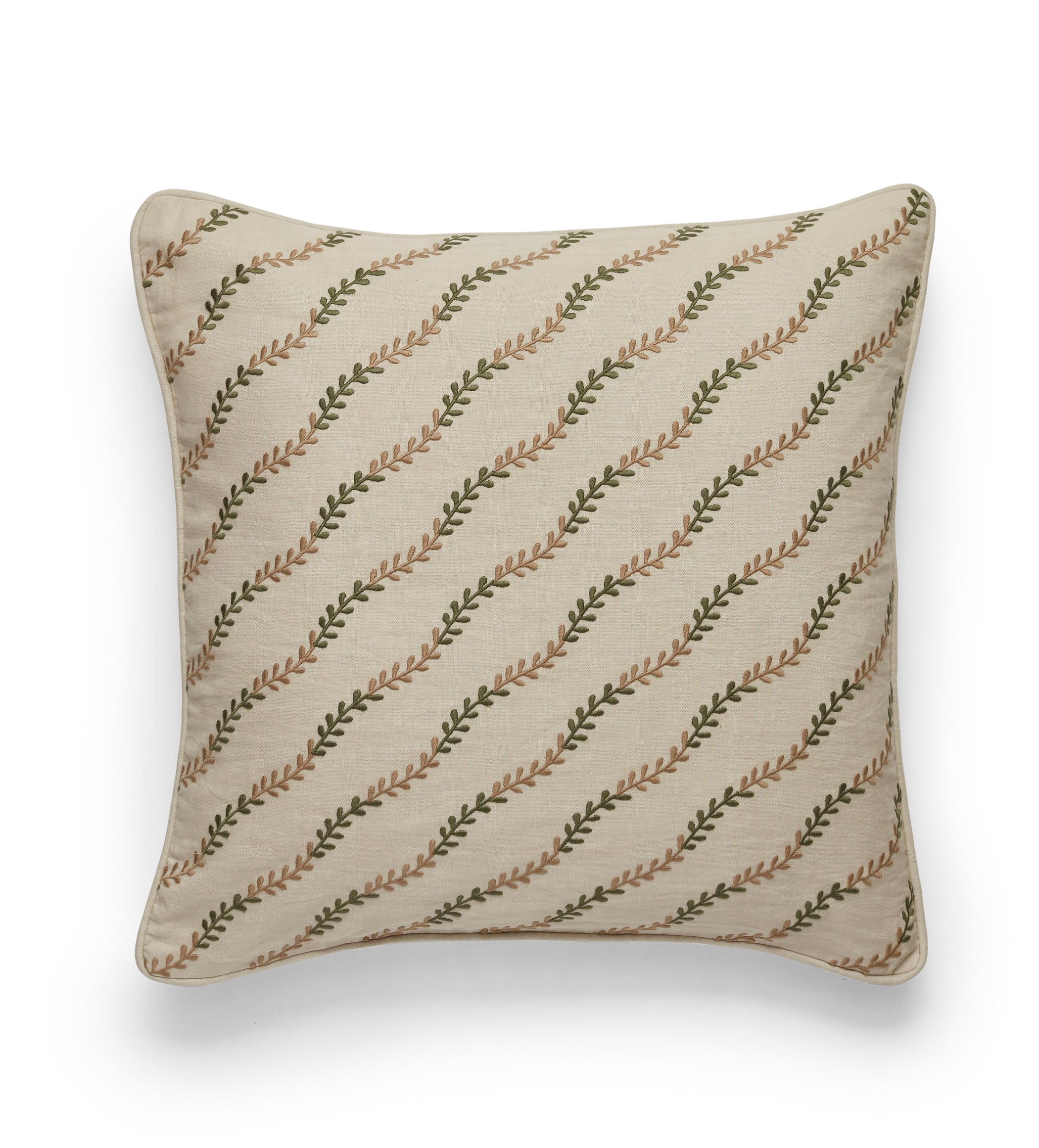 Delen Leaf Cushion Cover - Eau de Nil/Bronze