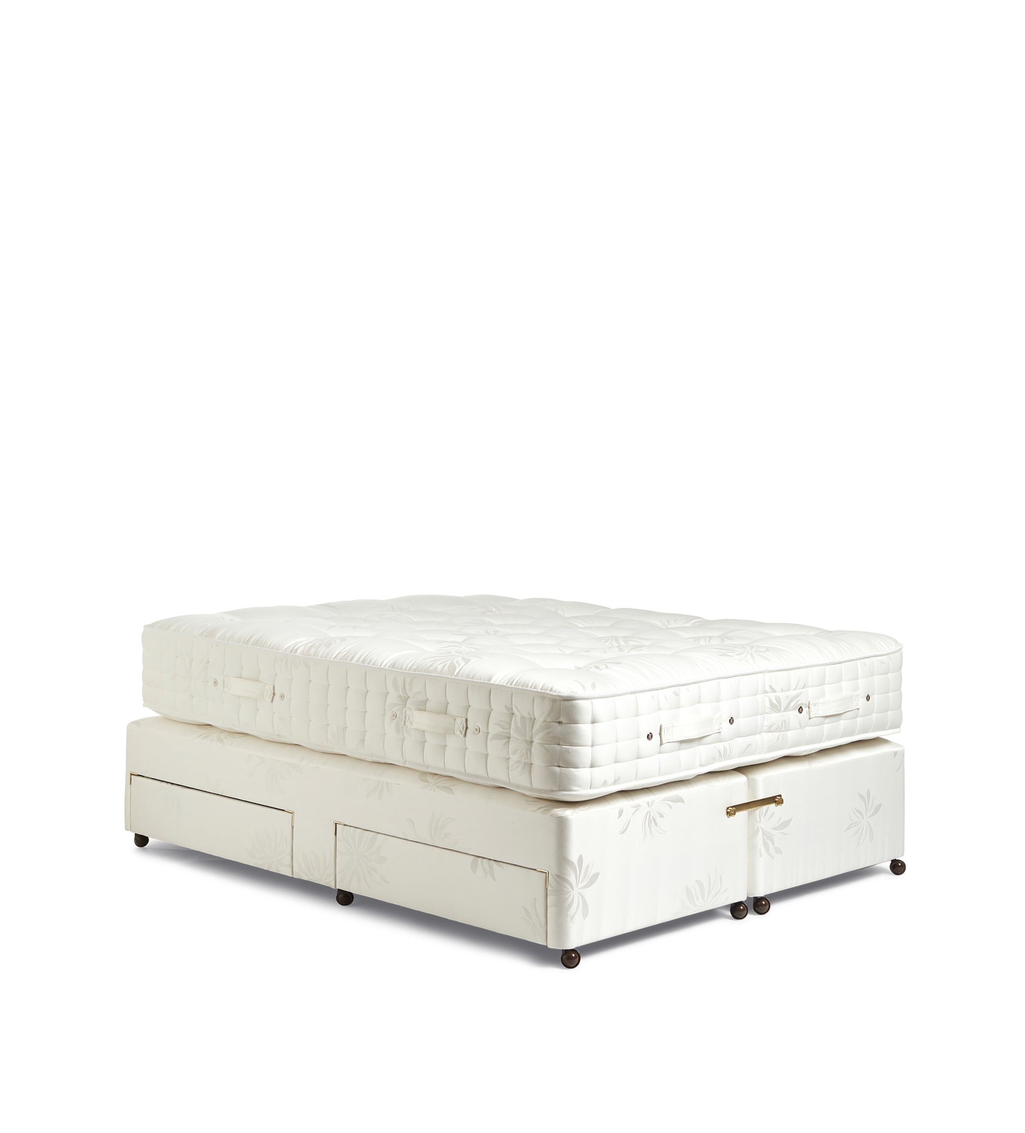 Deluxe Divan Bed Base with Drawers - King Size - White
