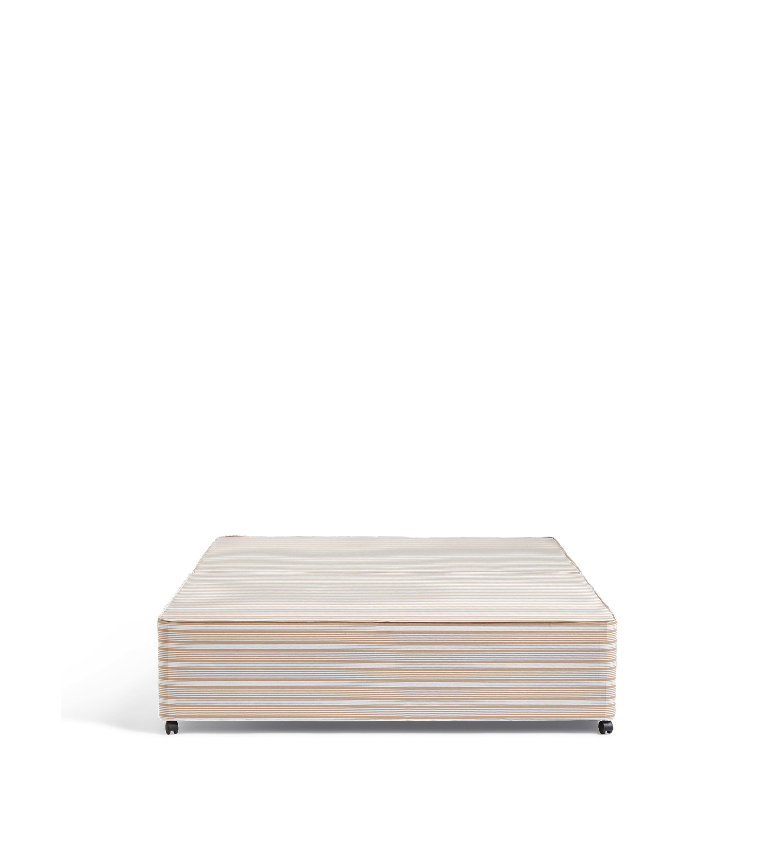 Divan Bed Base without Drawers - Double - Natural