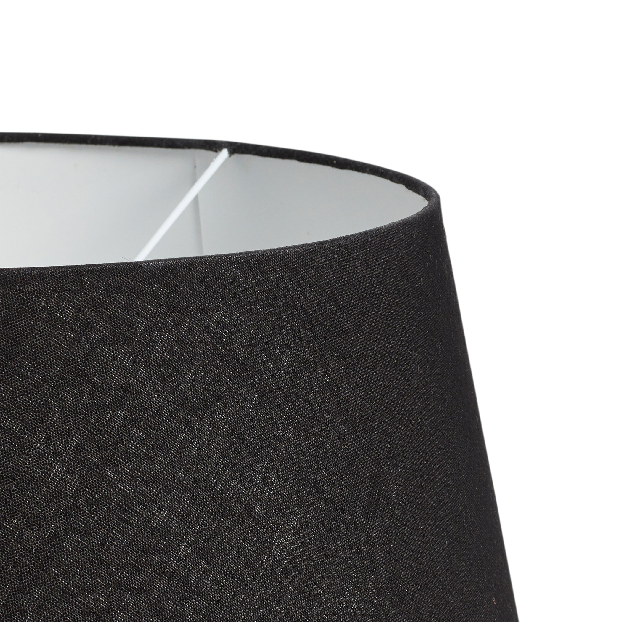 Drum Linen Lampshade 35cm - Black