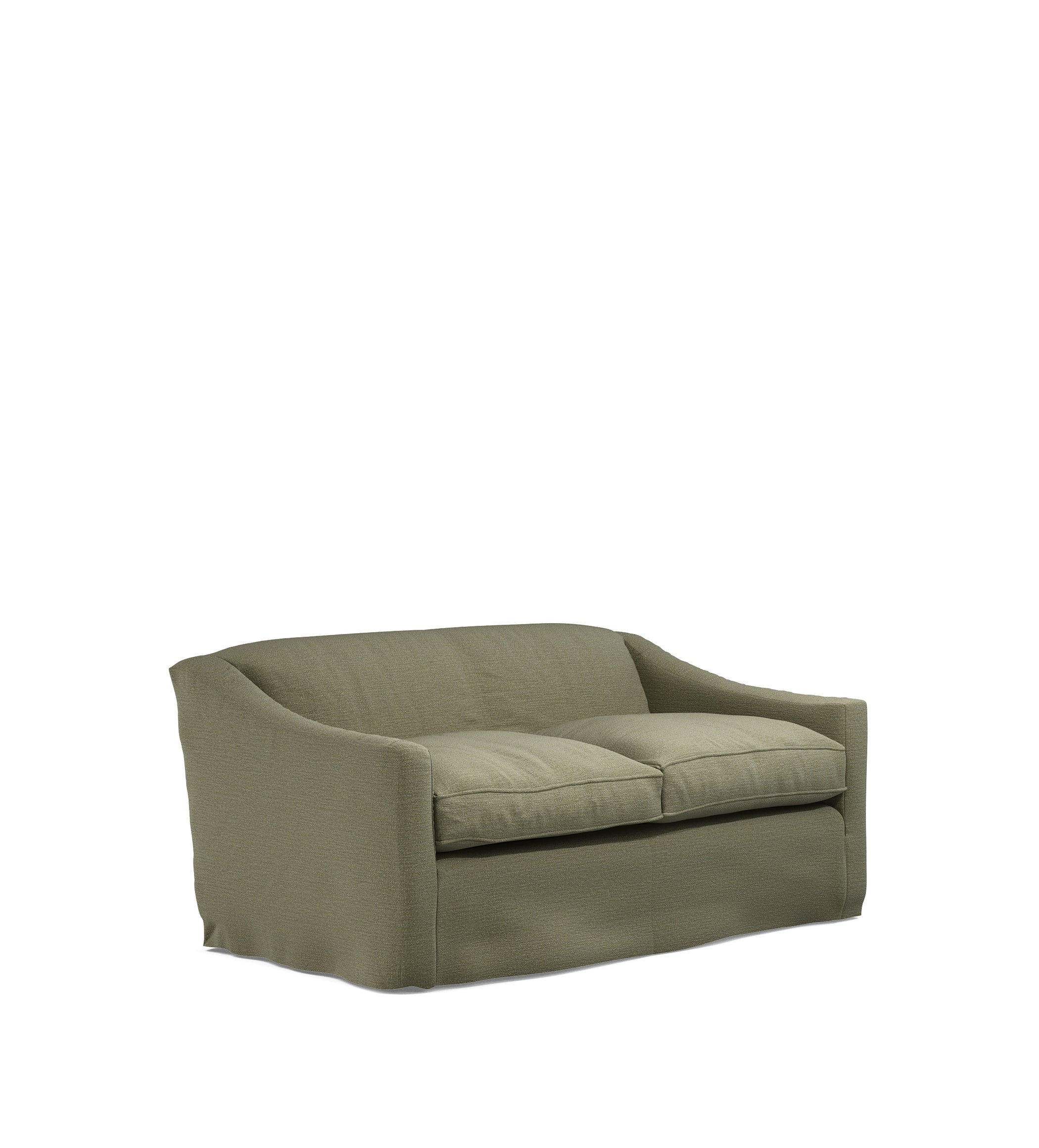 COVER ONLY - Egerton Clever Linen Loose Cover for 2-Seater Sofa - Dune Green