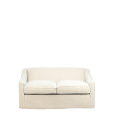 COVER ONLY - Egerton Clever Linen Loose Cover for 2-Seater Sofa - Dyed Oyster