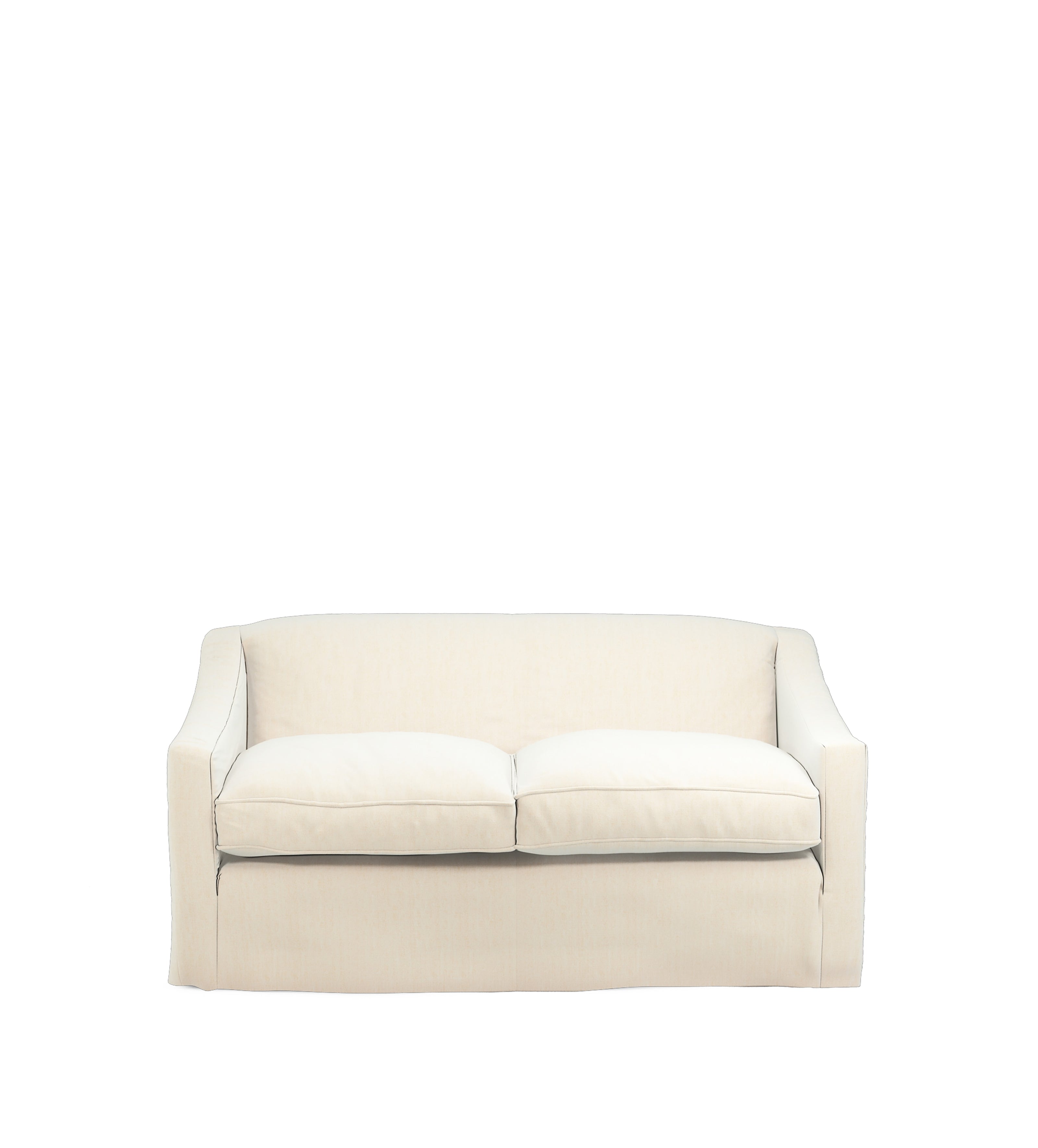 COVER ONLY - Egerton Clever Linen Loose Cover for 2-Seater Sofa - Dyed Oyster