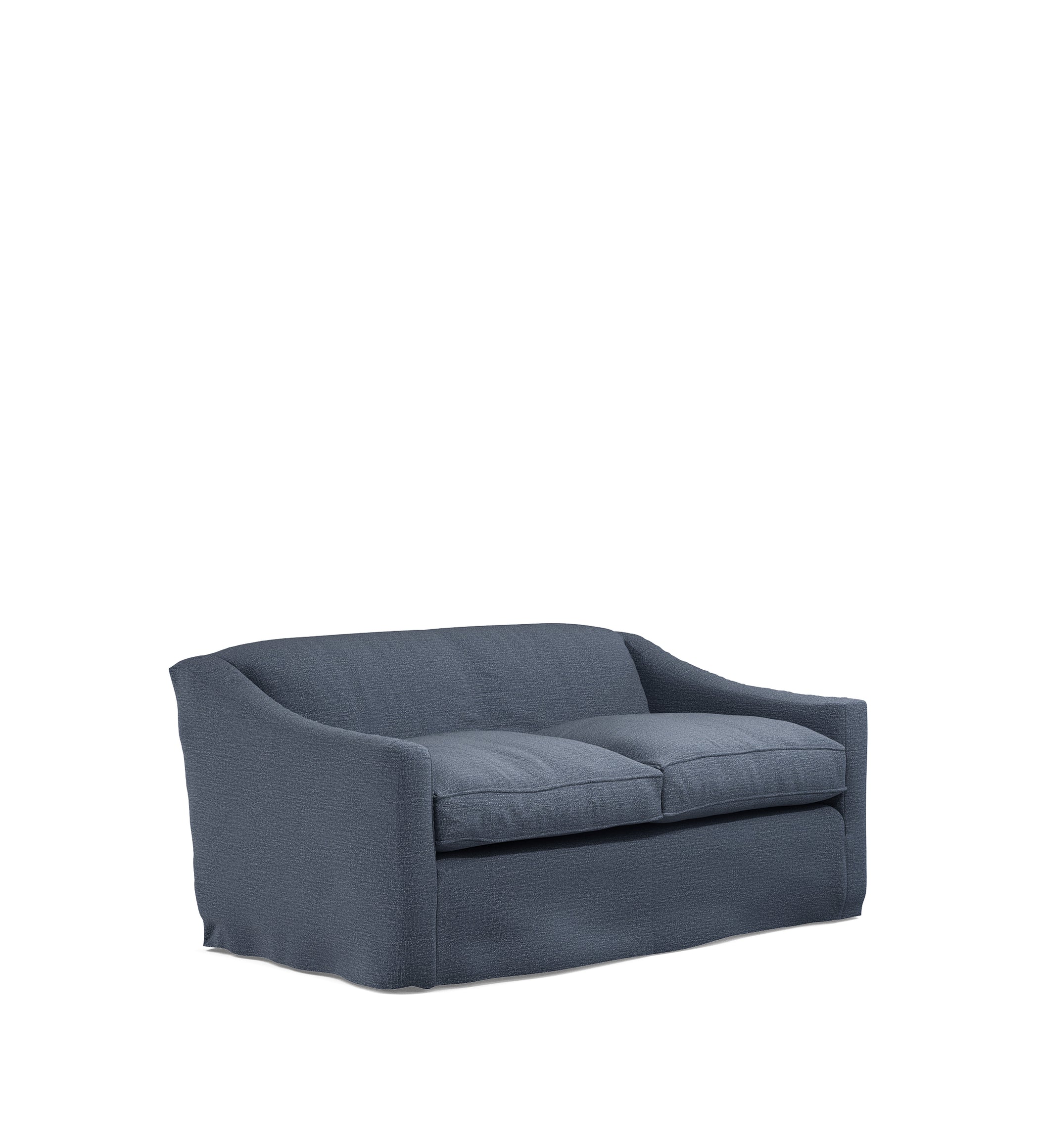 COVER ONLY - Egerton Clever Linen Loose Cover for 2-Seater Sofa - Petrol