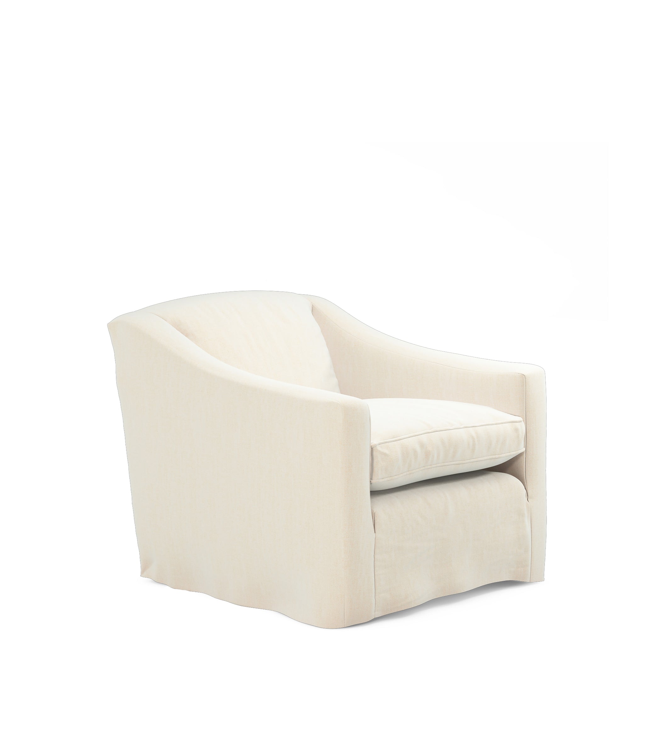 COVER ONLY - Egerton Clever Linen Loose Cover for Armchair - Dyed Oyster
