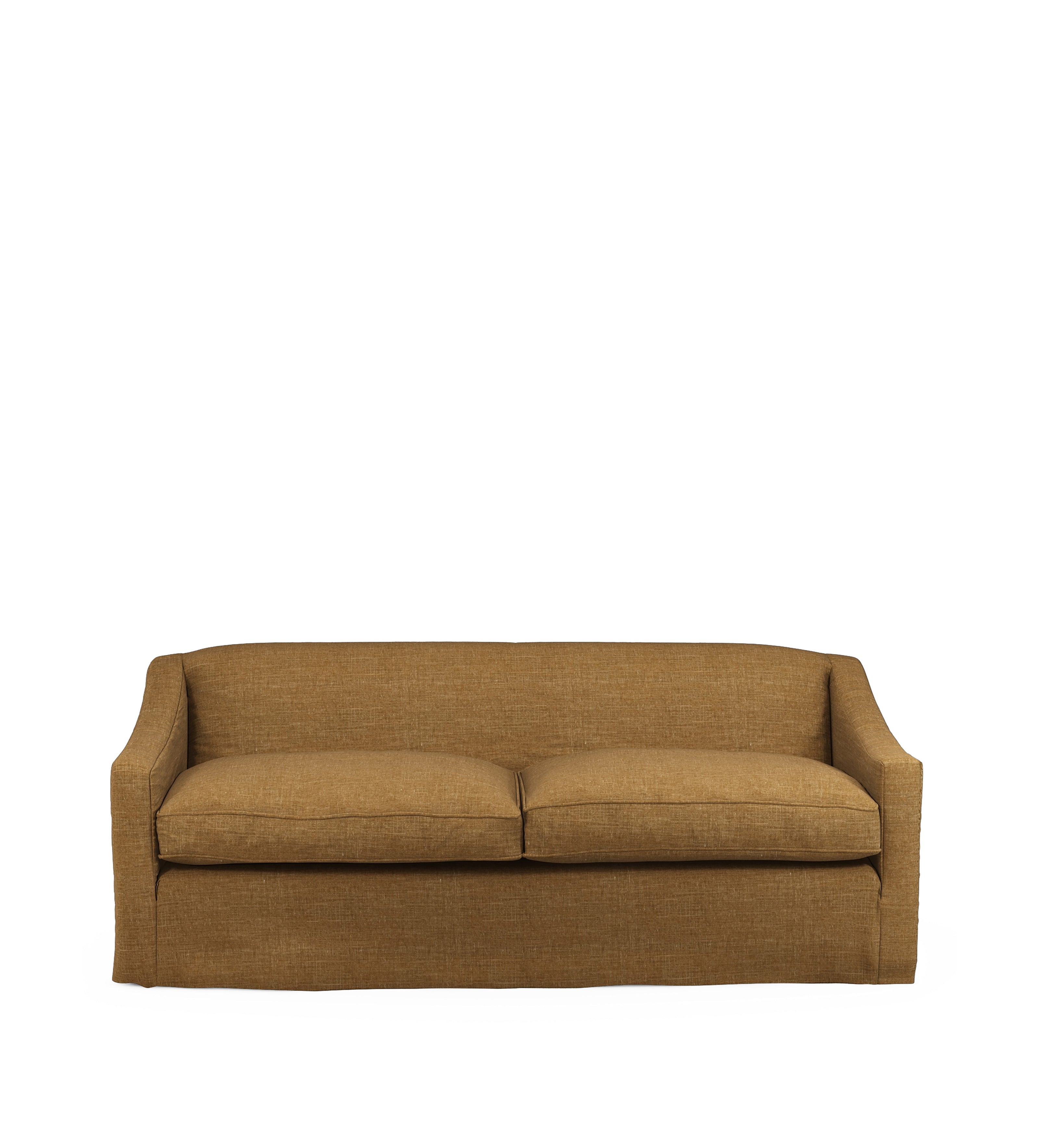 COVER ONLY - Egerton Laundered Linen Loose Cover for 3-Seater Sofa - Ochre