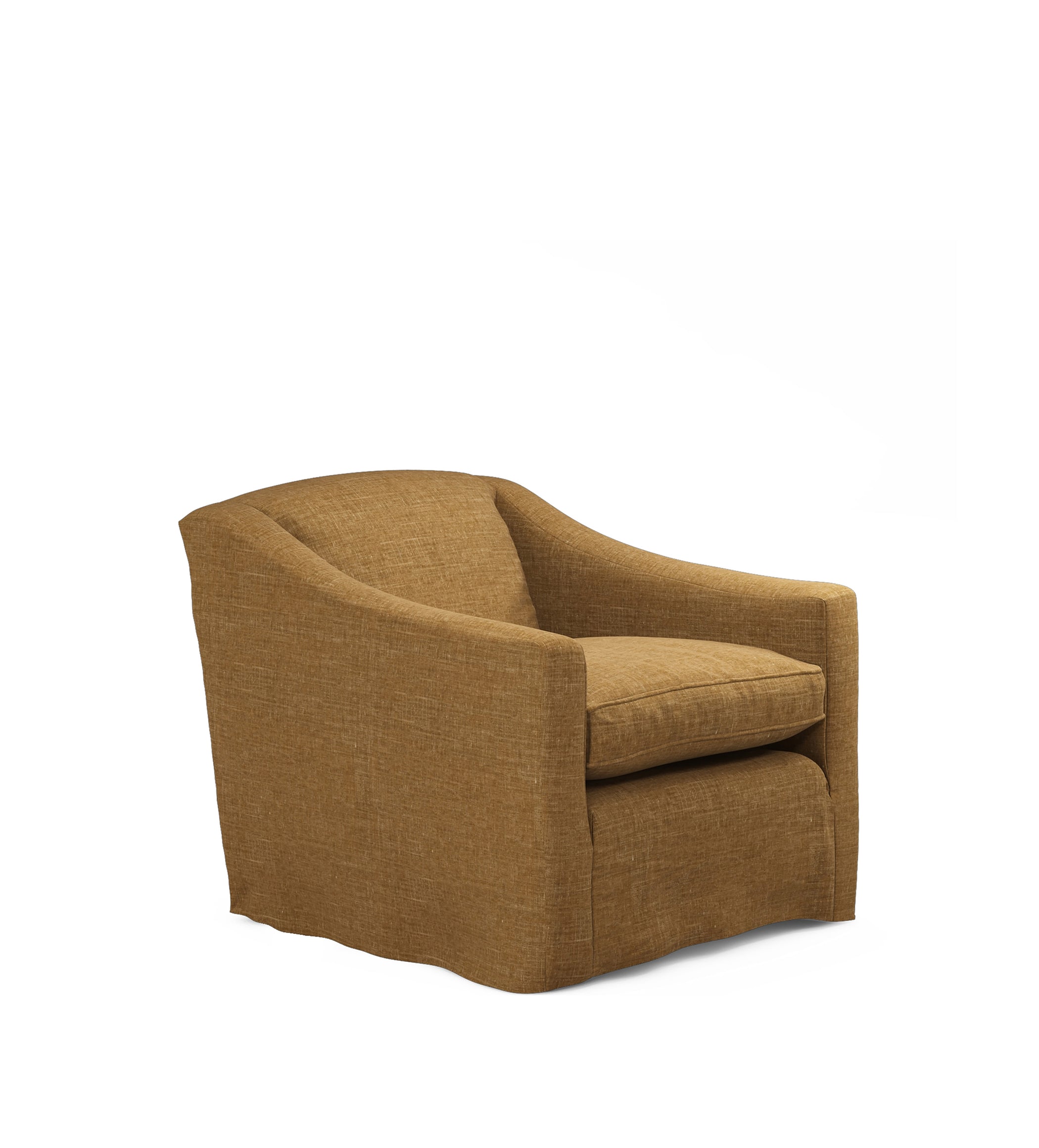 COVER ONLY - Egerton Laundered Linen Loose Cover for Armchair - Ochre