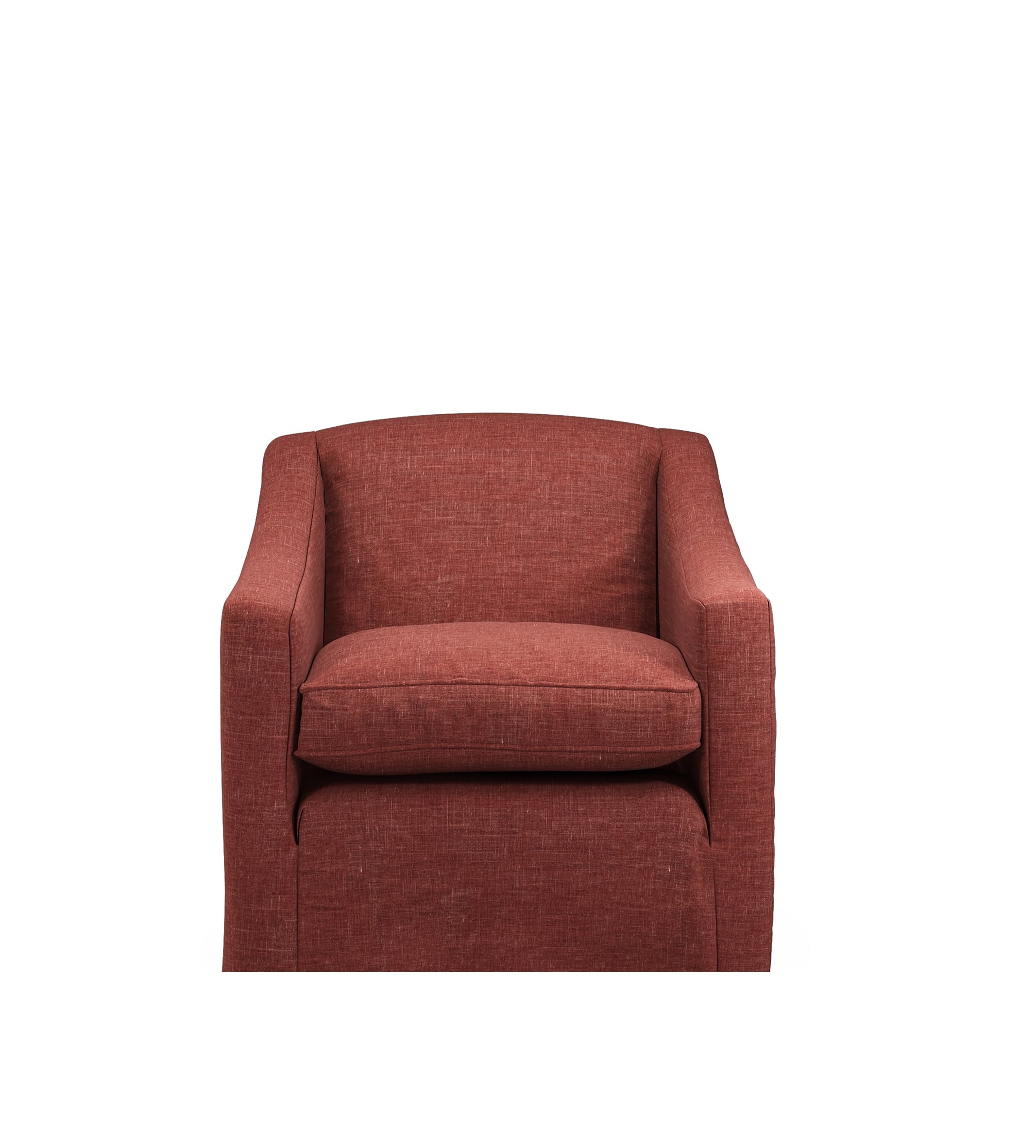COVER ONLY - Egerton Laundered Linen Loose Cover for Armchair - Terra