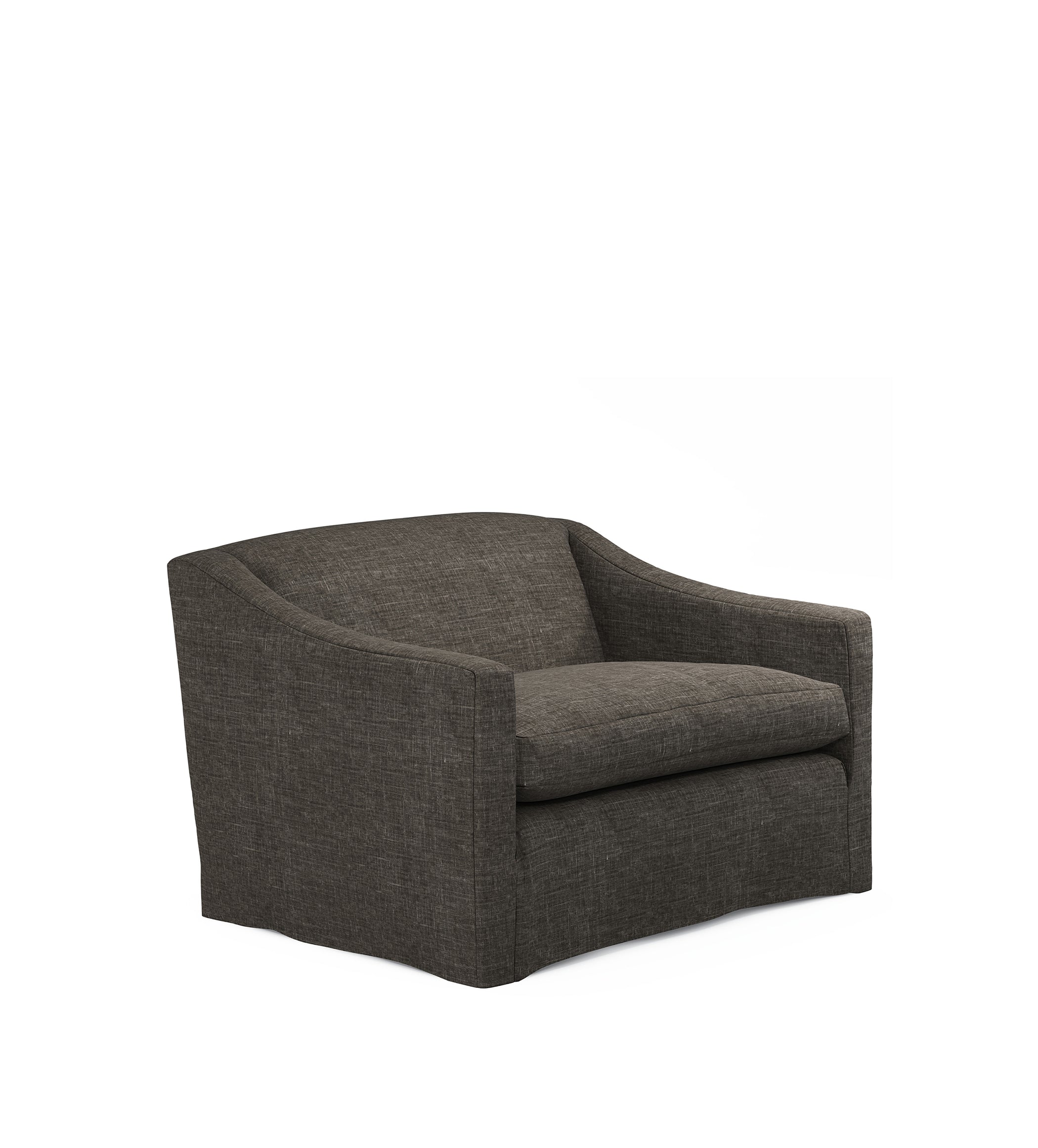 COVER ONLY - Egerton Laundered Linen Loose Cover for Loveseat - Warm Grey