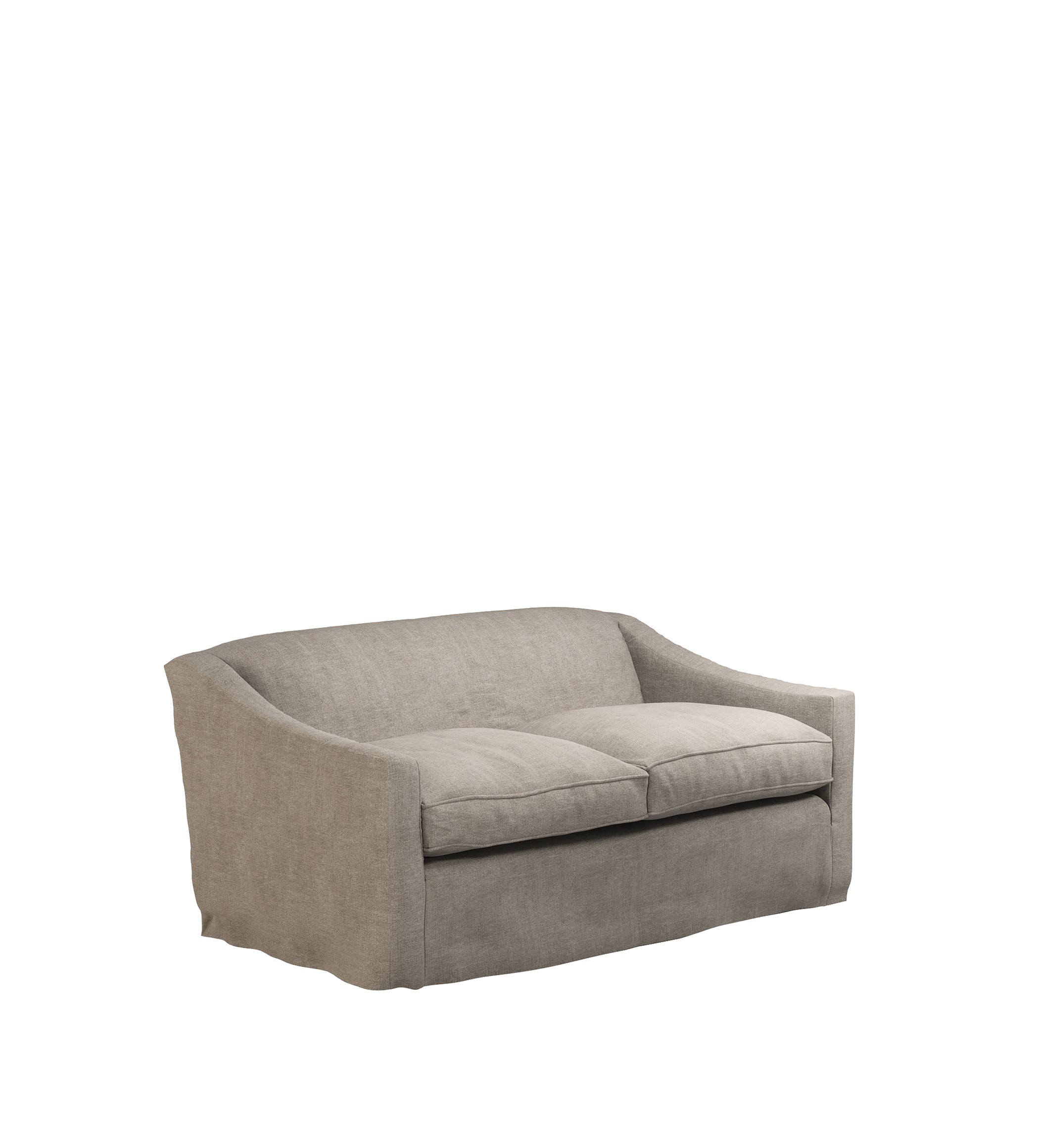 COVER ONLY - Egerton Stonewash Linen Loose Cover for 2-Seater Sofa - Dyed Flax