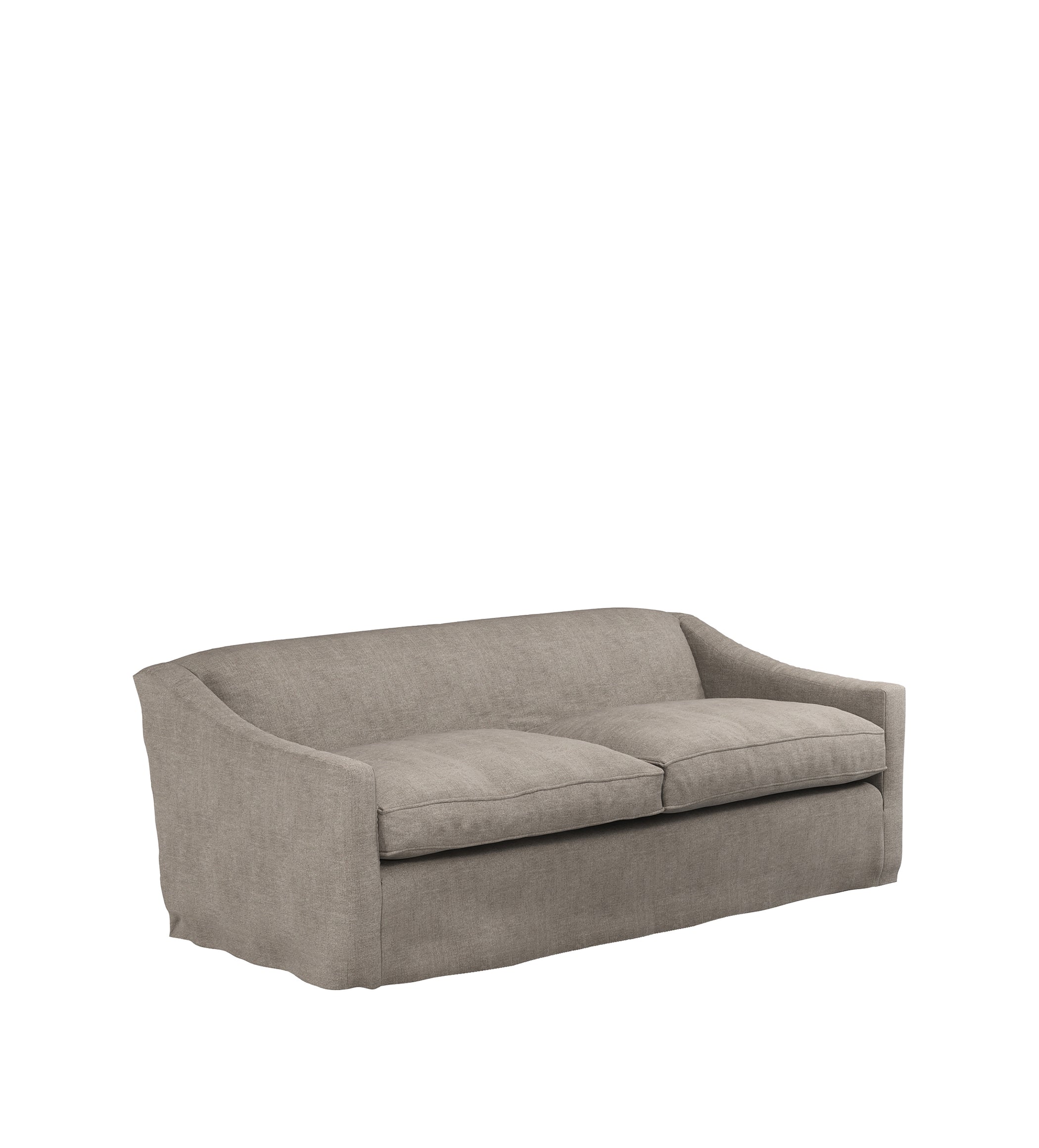 COVER ONLY - Egerton Stonewash Linen Loose Cover for 3-Seater Sofa - Dyed Flax