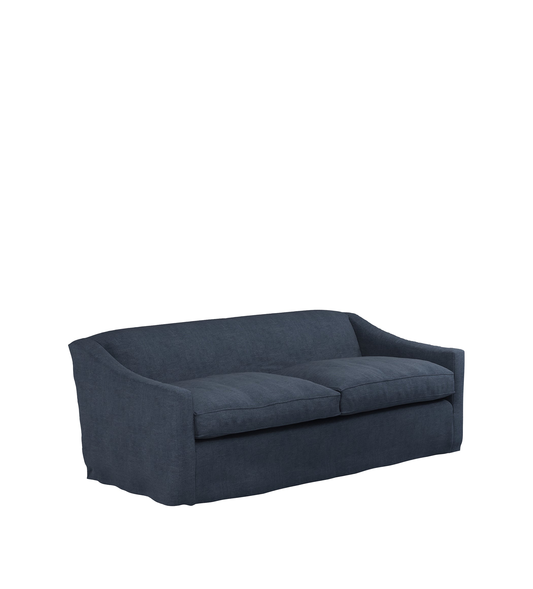 COVER ONLY - Egerton Stonewash Linen Loose Cover for 3-Seater Sofa - Petrol