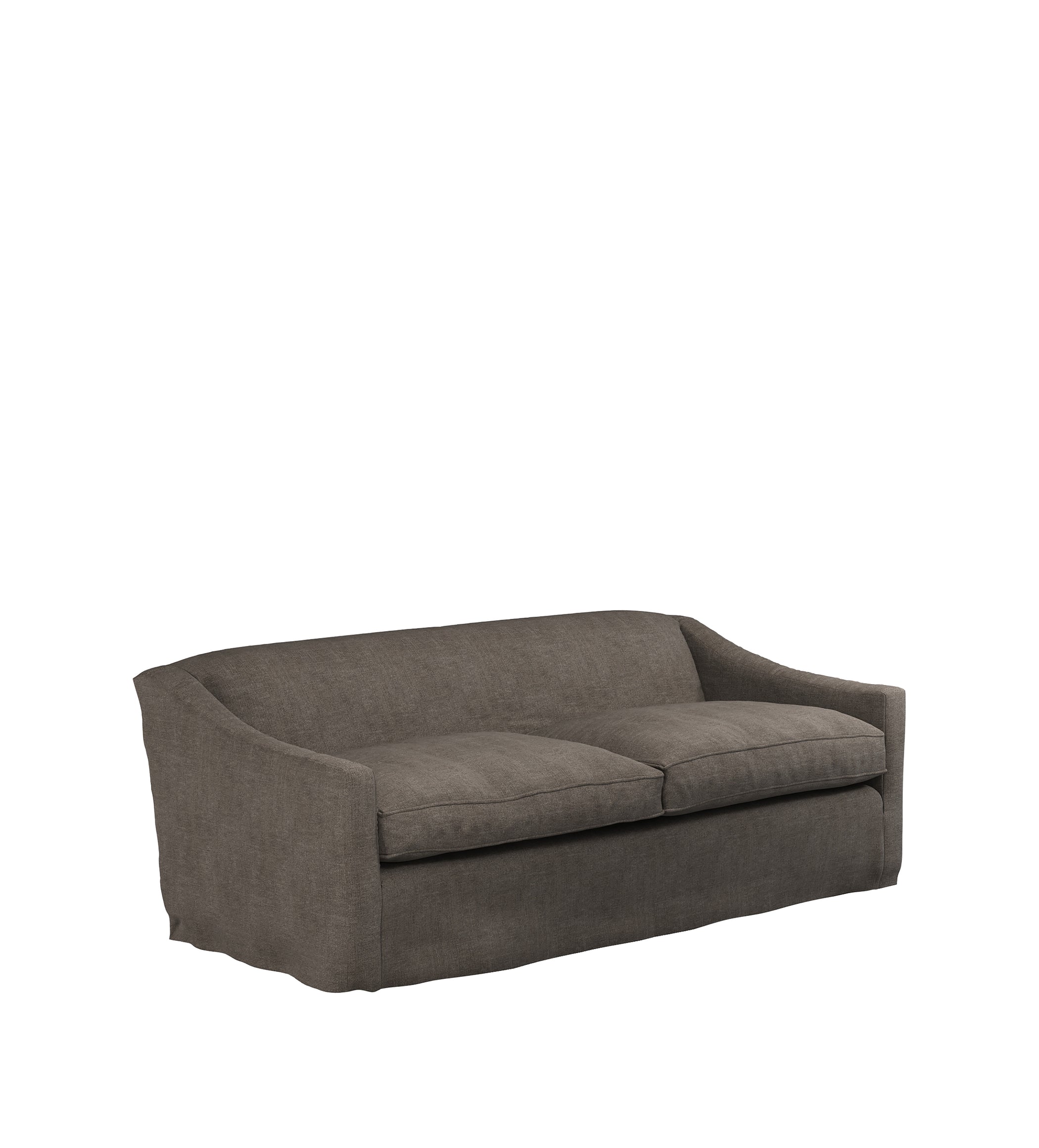 COVER ONLY - Egerton Stonewash Linen Loose Cover for 3-Seater Sofa - Walnut