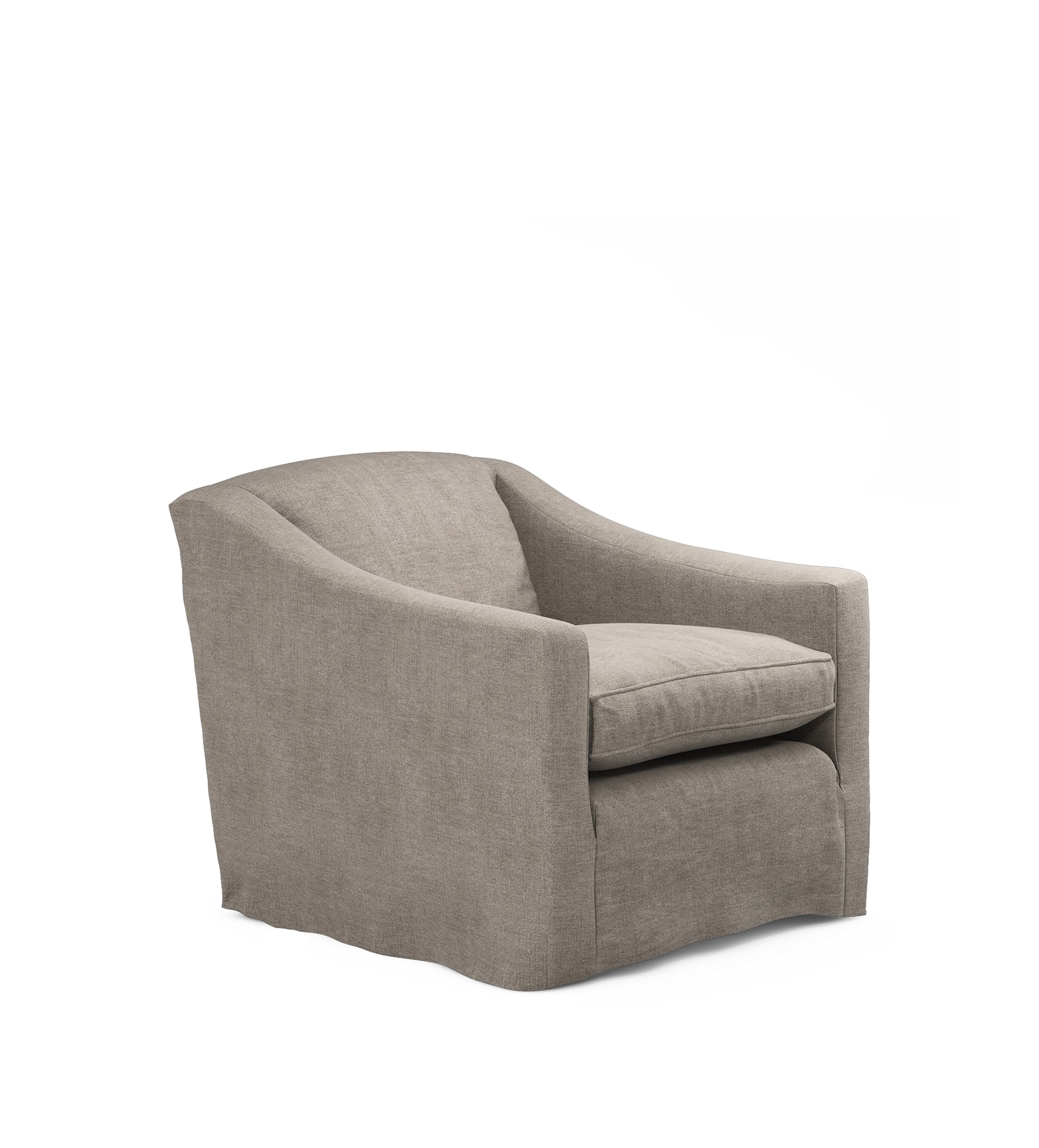 COVER ONLY - Egerton Stonewash Linen Loose Cover for Armchair - Dyed Flax