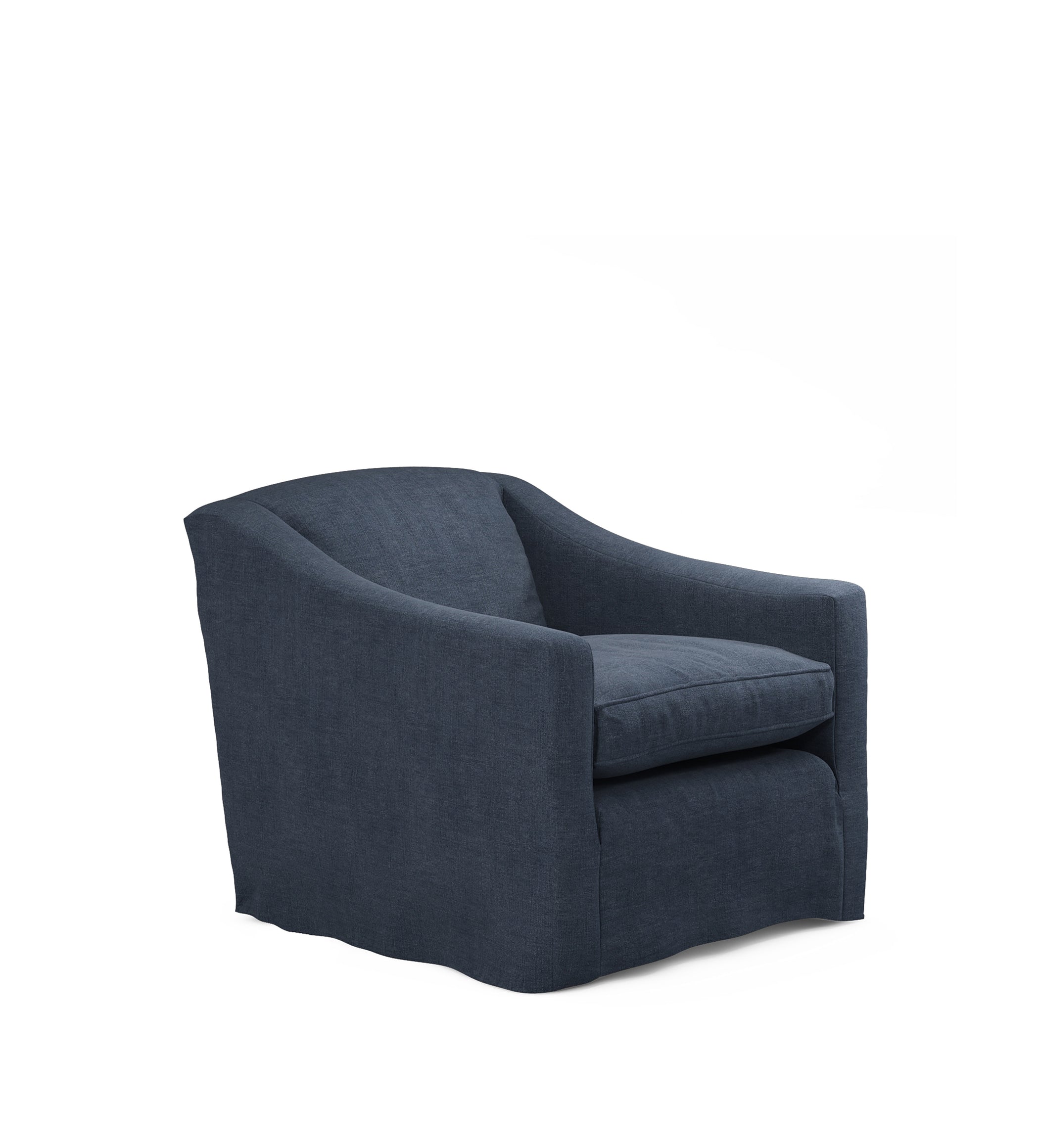 COVER ONLY - Egerton Stonewash Linen Loose Cover for Armchair - Petrol