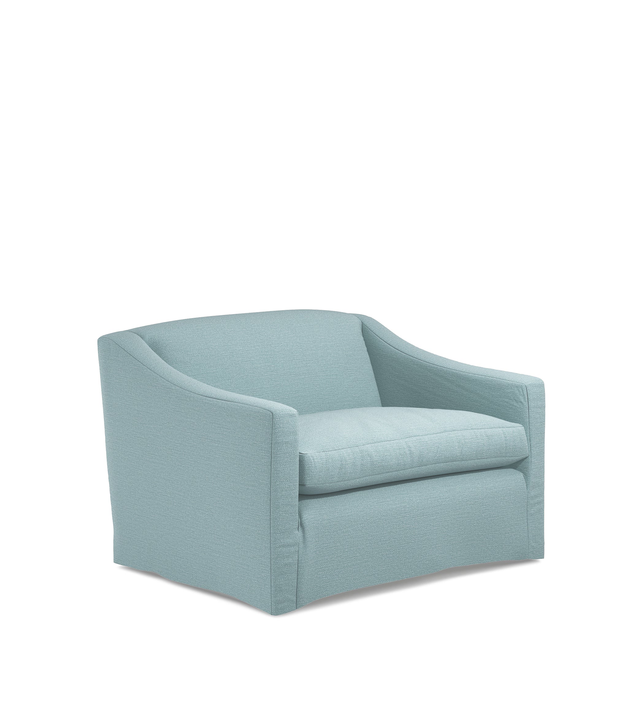 COVER ONLY - Egerton Stonewash Linen Loose Cover for Loveseat - Aqua