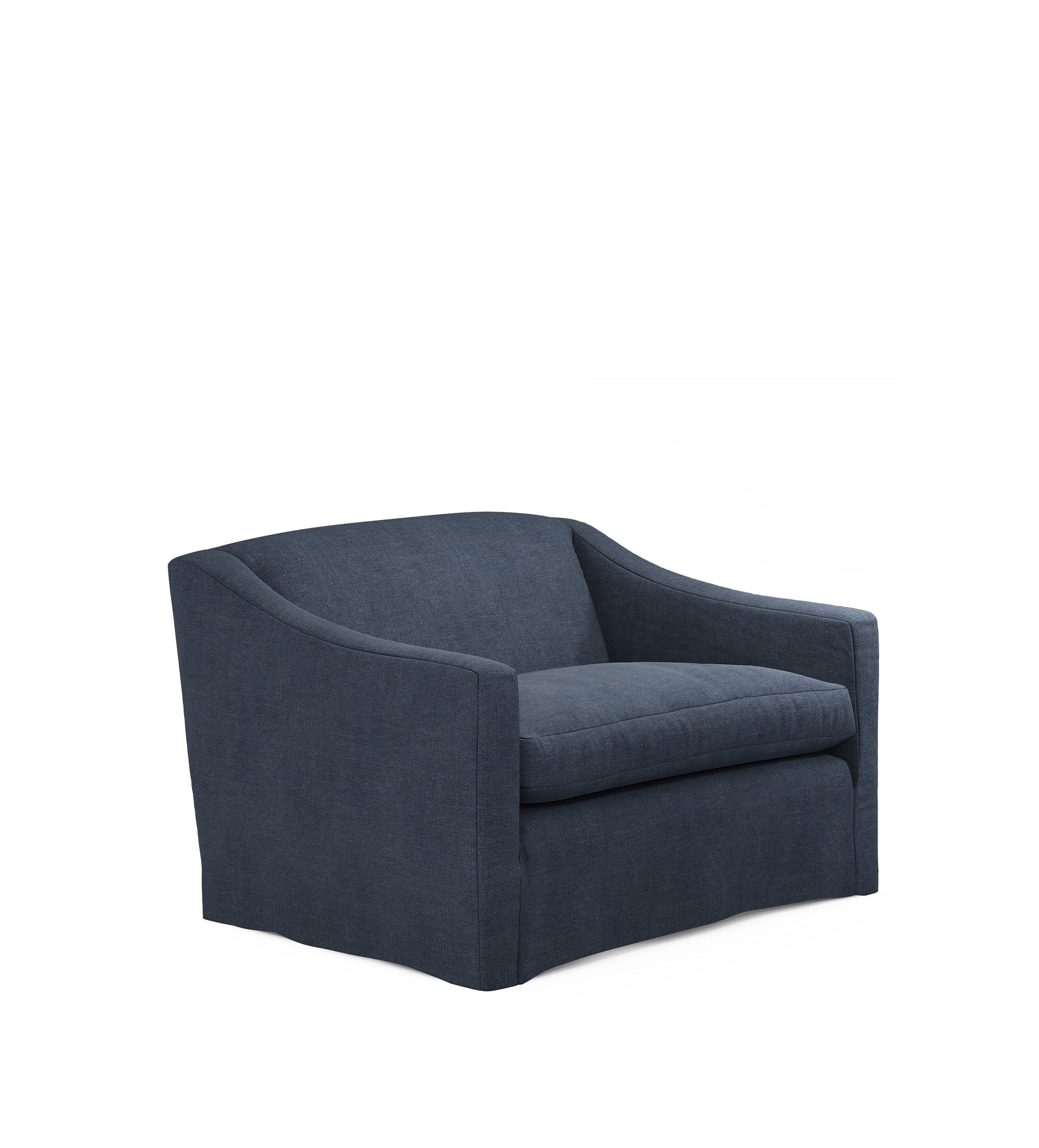 COVER ONLY - Egerton Stonewash Linen Loose Cover for Loveseat - Petrol