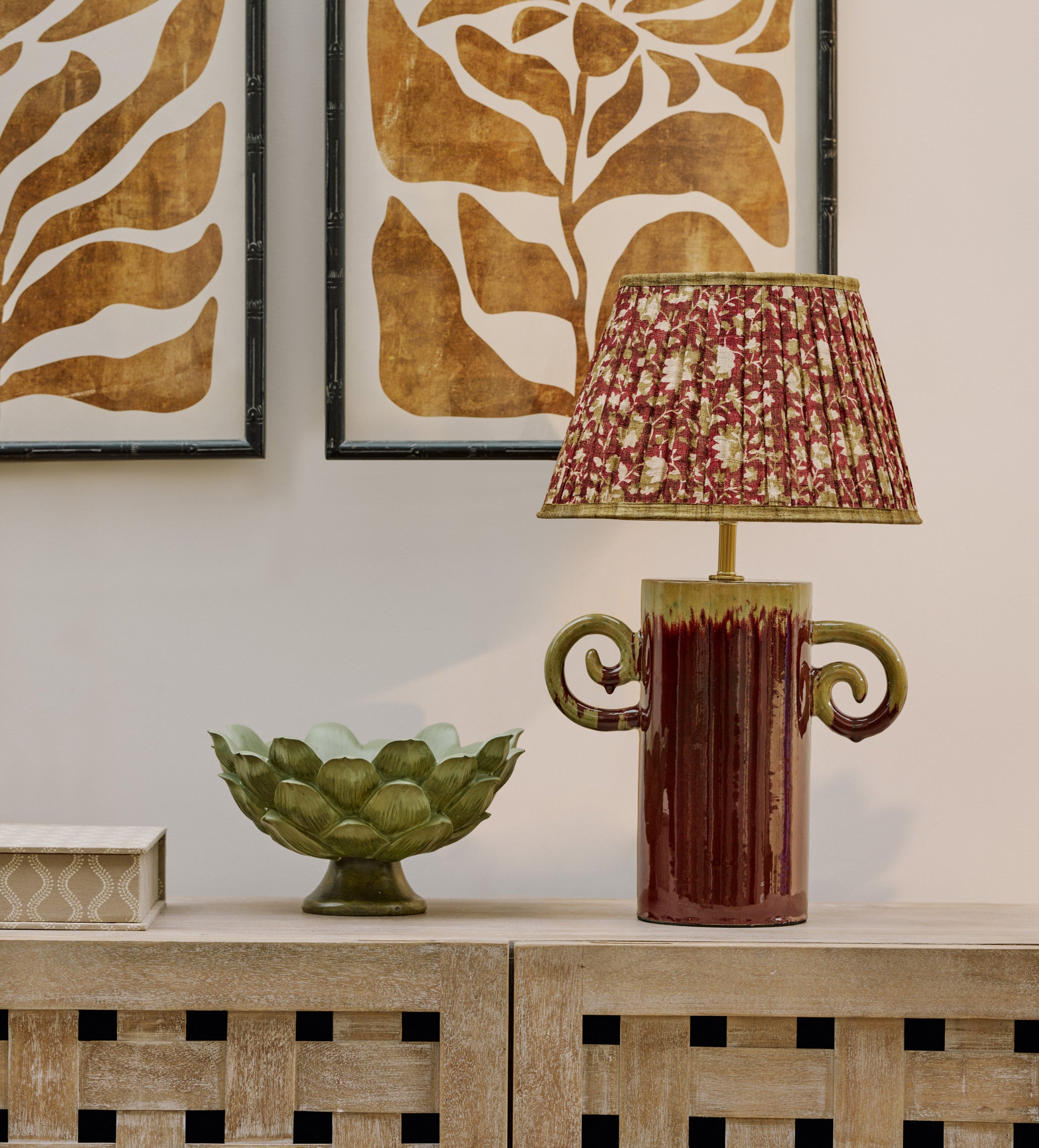 Eirys Lampshade 35cm - Warm Red/Hemp