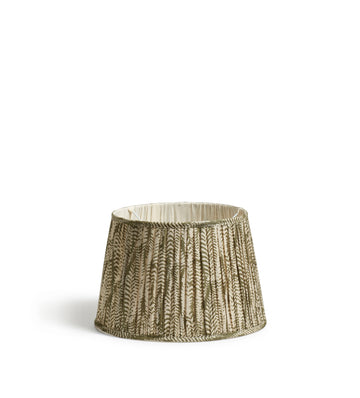 Elemeri Pleated Silk Lampshade 35cm - Grey Green
