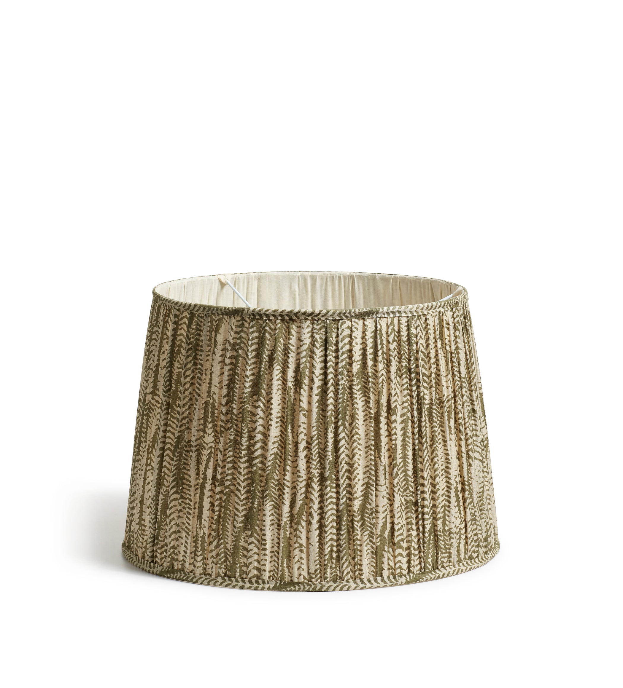 Elemeri Pleated Silk Lampshade 50cm - Grey Green