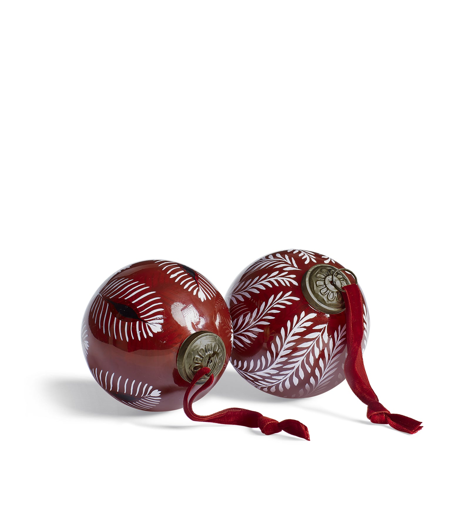 Elemeri/Ocellus Glass Baubles Pair - Rioja