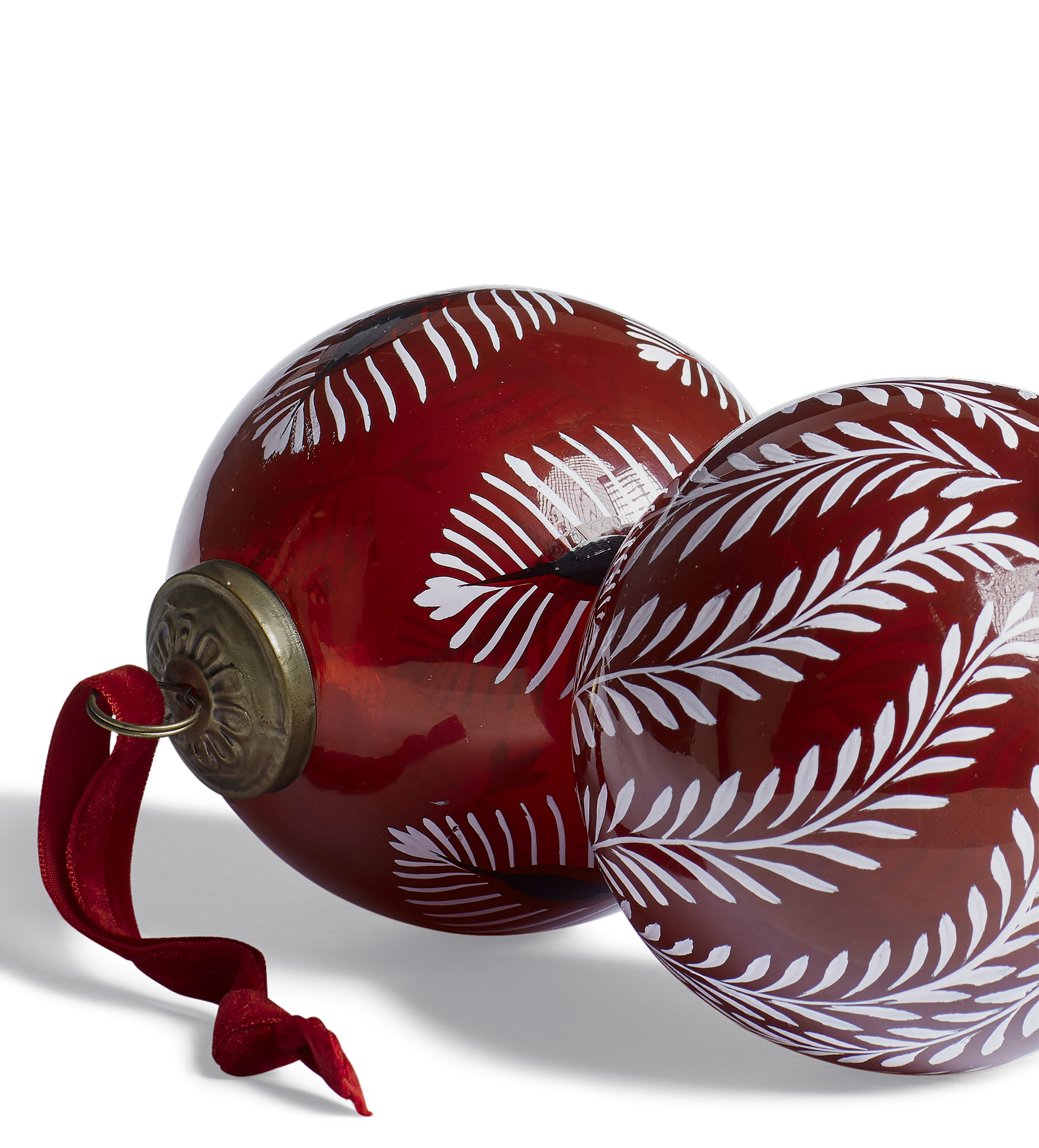 Elemeri/Ocellus Glass Baubles Pair - Rioja