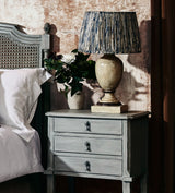Elemeri Pleated Silk Lampshade 35cm - Heron Blue