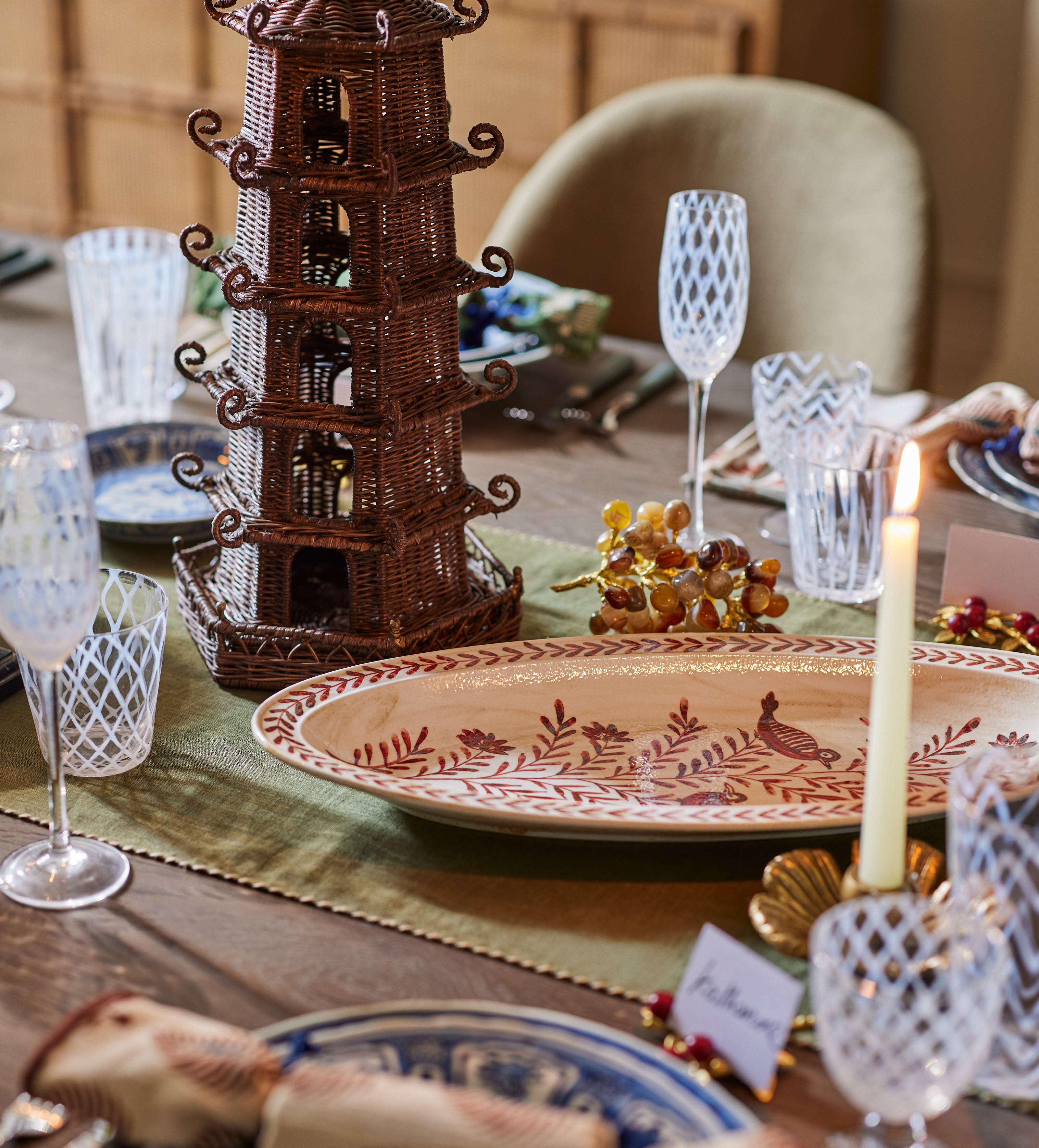 Elias Table Runner - Spruce