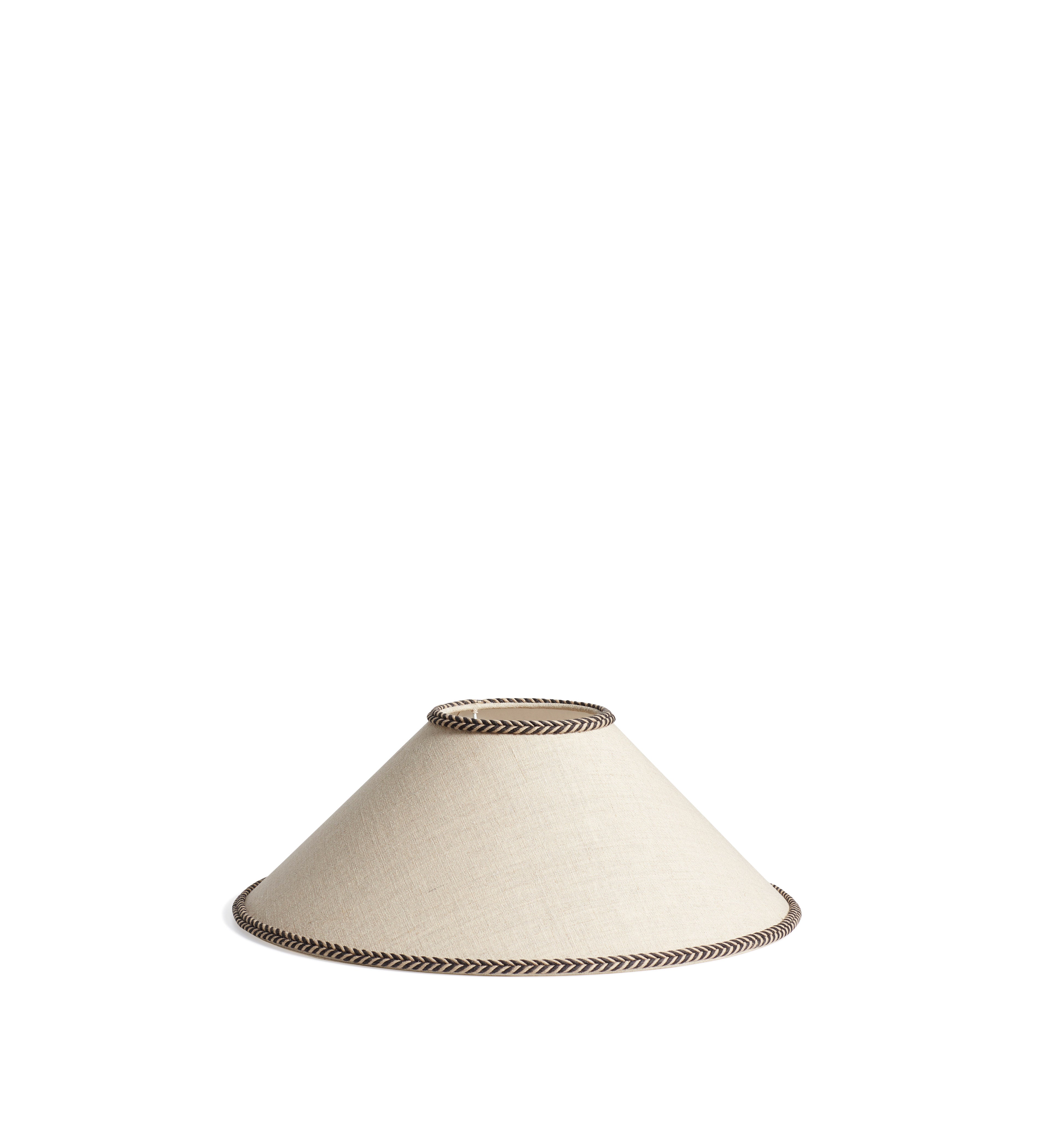 Elowen Coolie Lampshade 40cm - Natural/Black | OKA