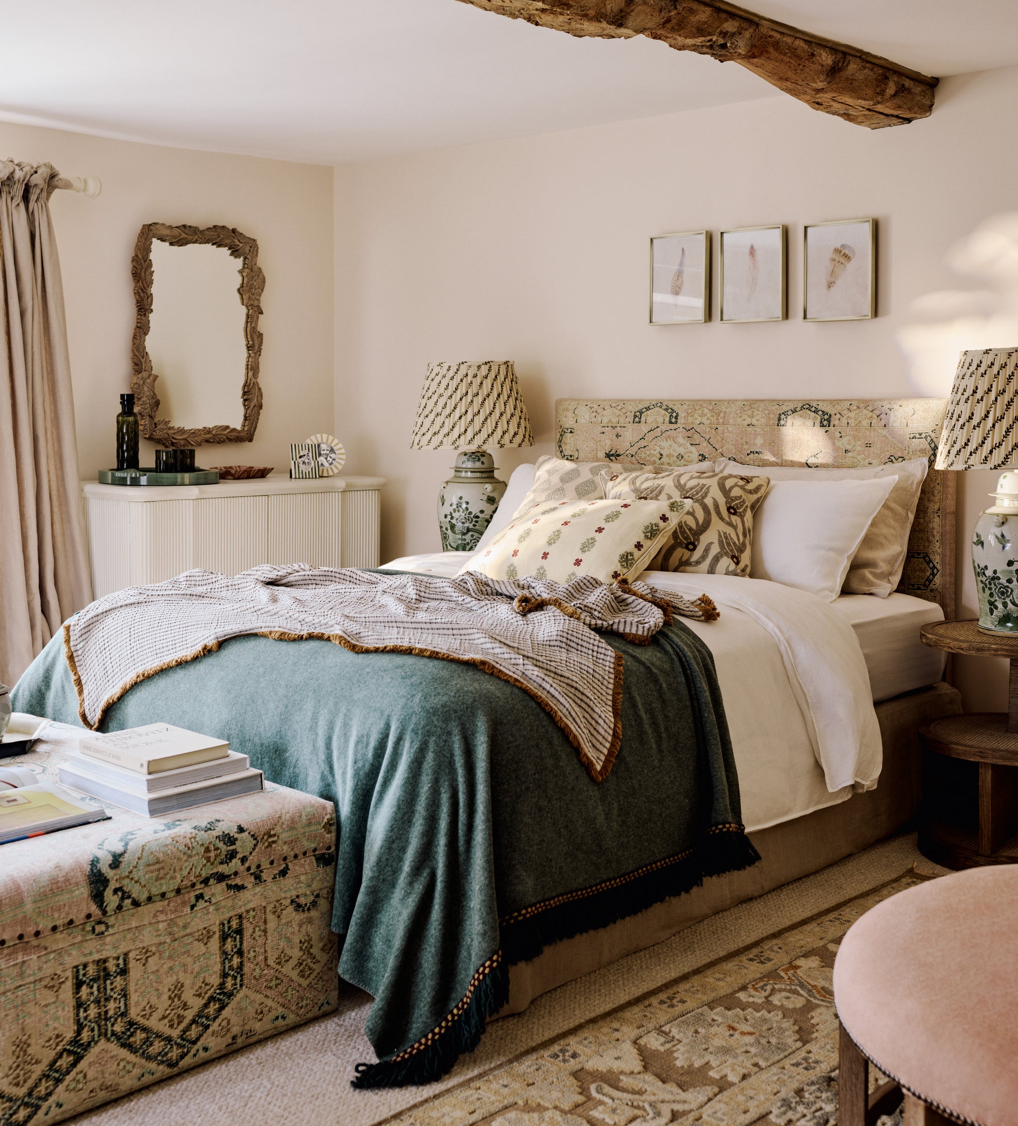 Elsdon Headboard - Super King - Washed Rose