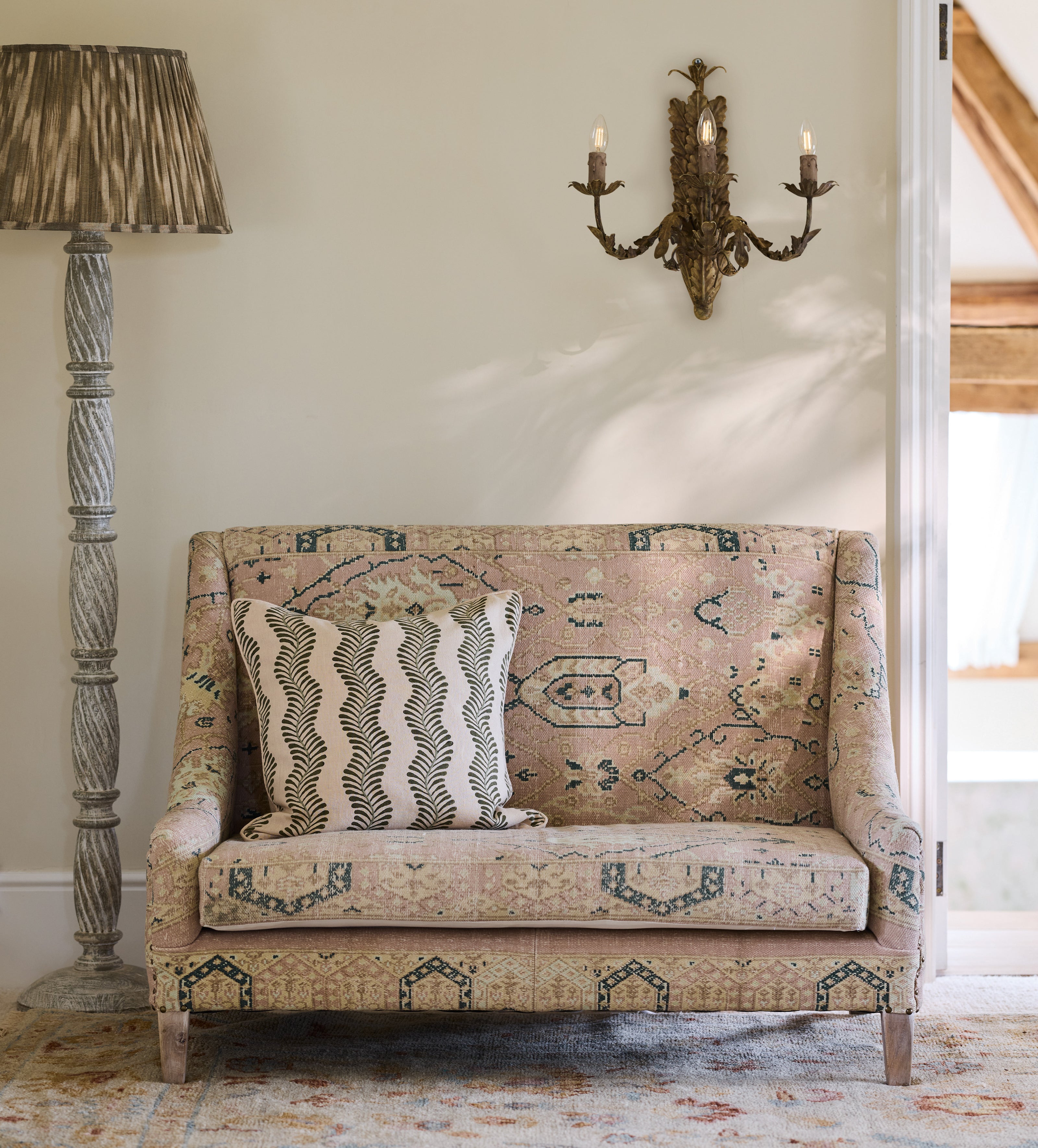 Elsdon Loveseat Sofa - Washed Rose