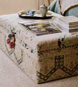 Elsdon Upholstered Storage Ottoman - Washed Rose