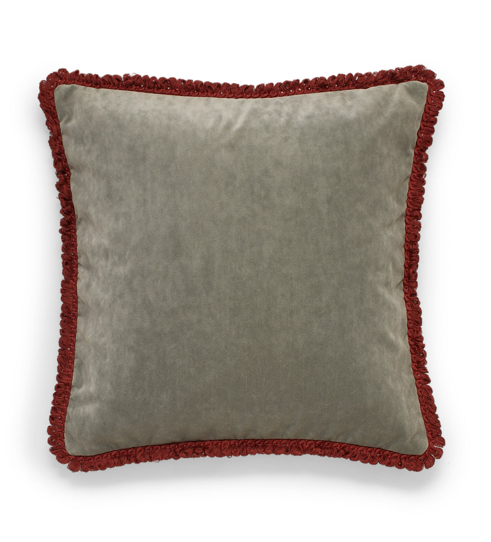 Elveden Velvet Cushion - Celadon
