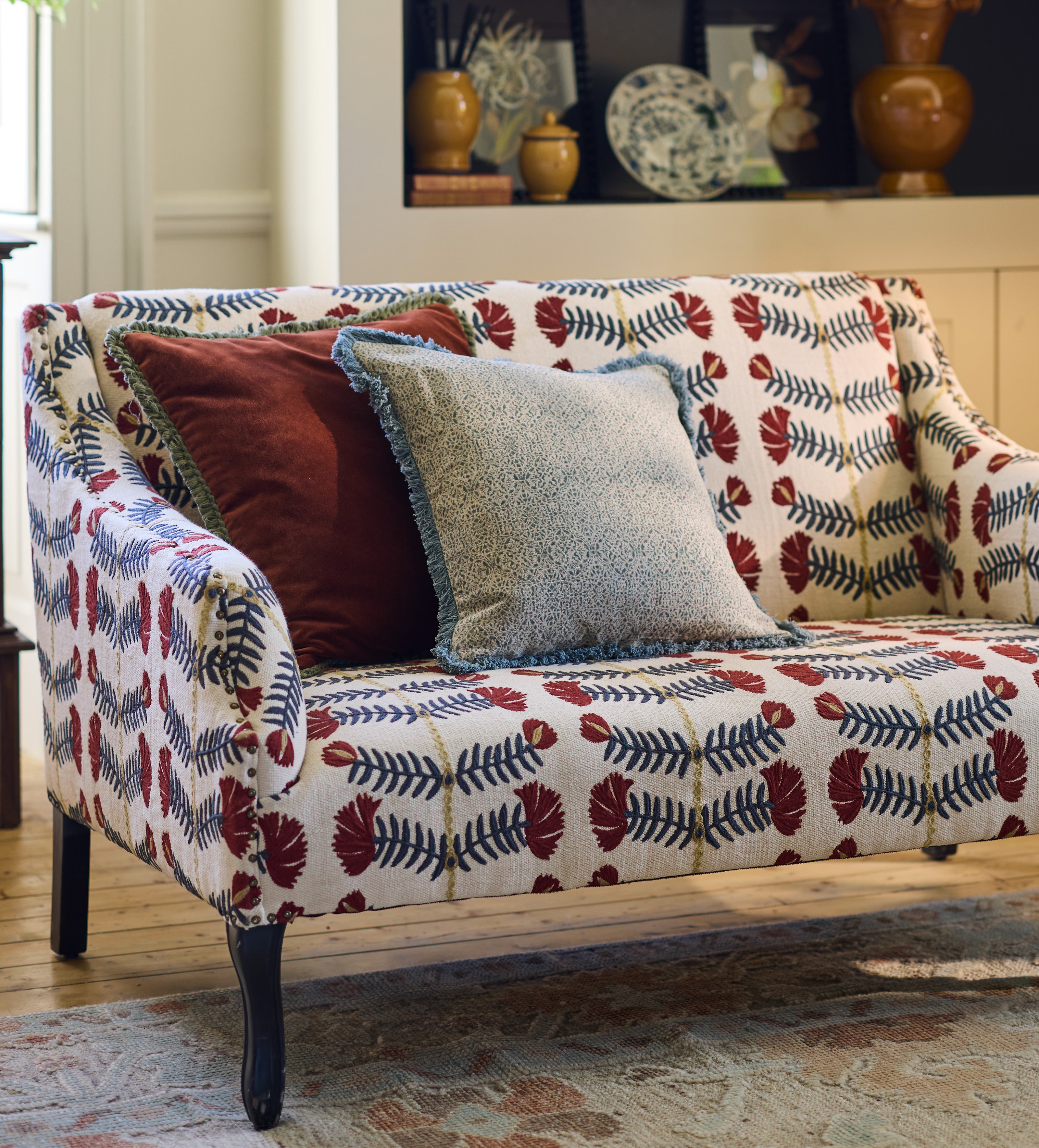 Elveden Velvet Cushion - Russet