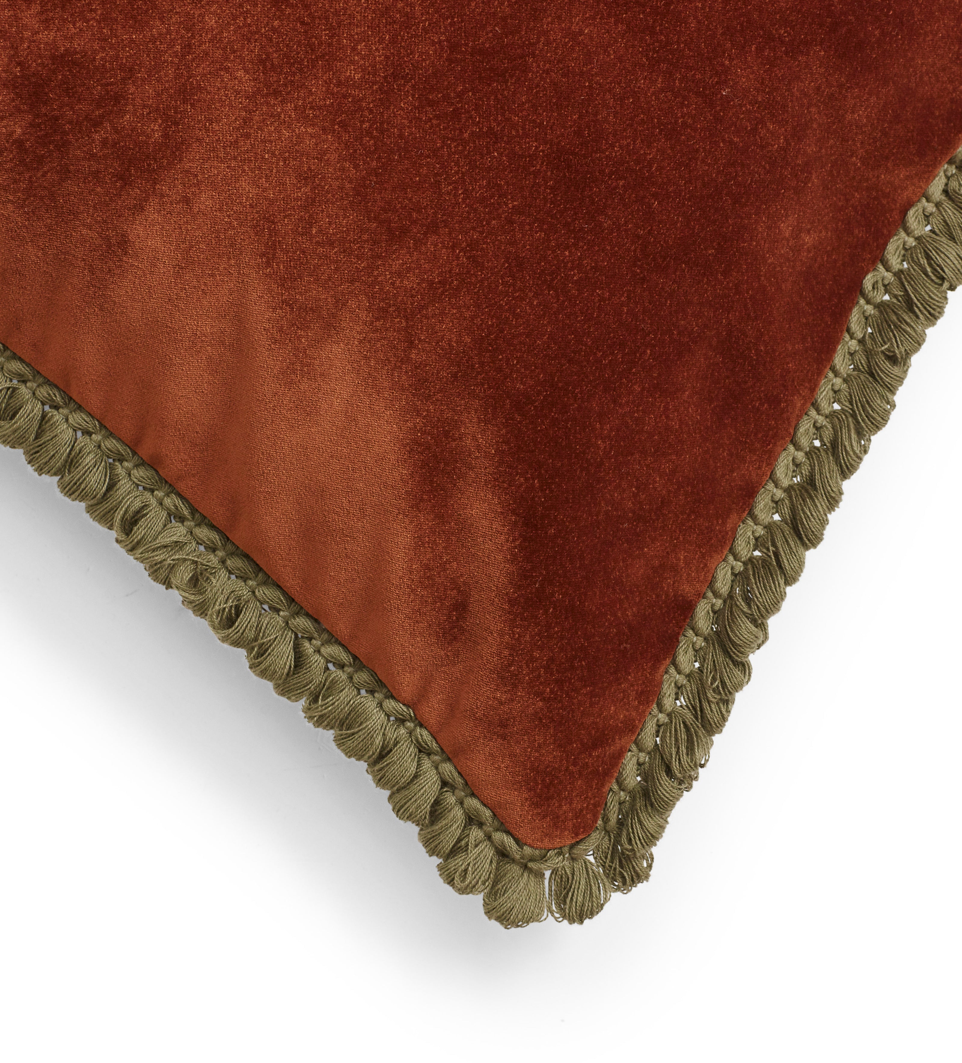 Elveden Velvet Cushion - Russet